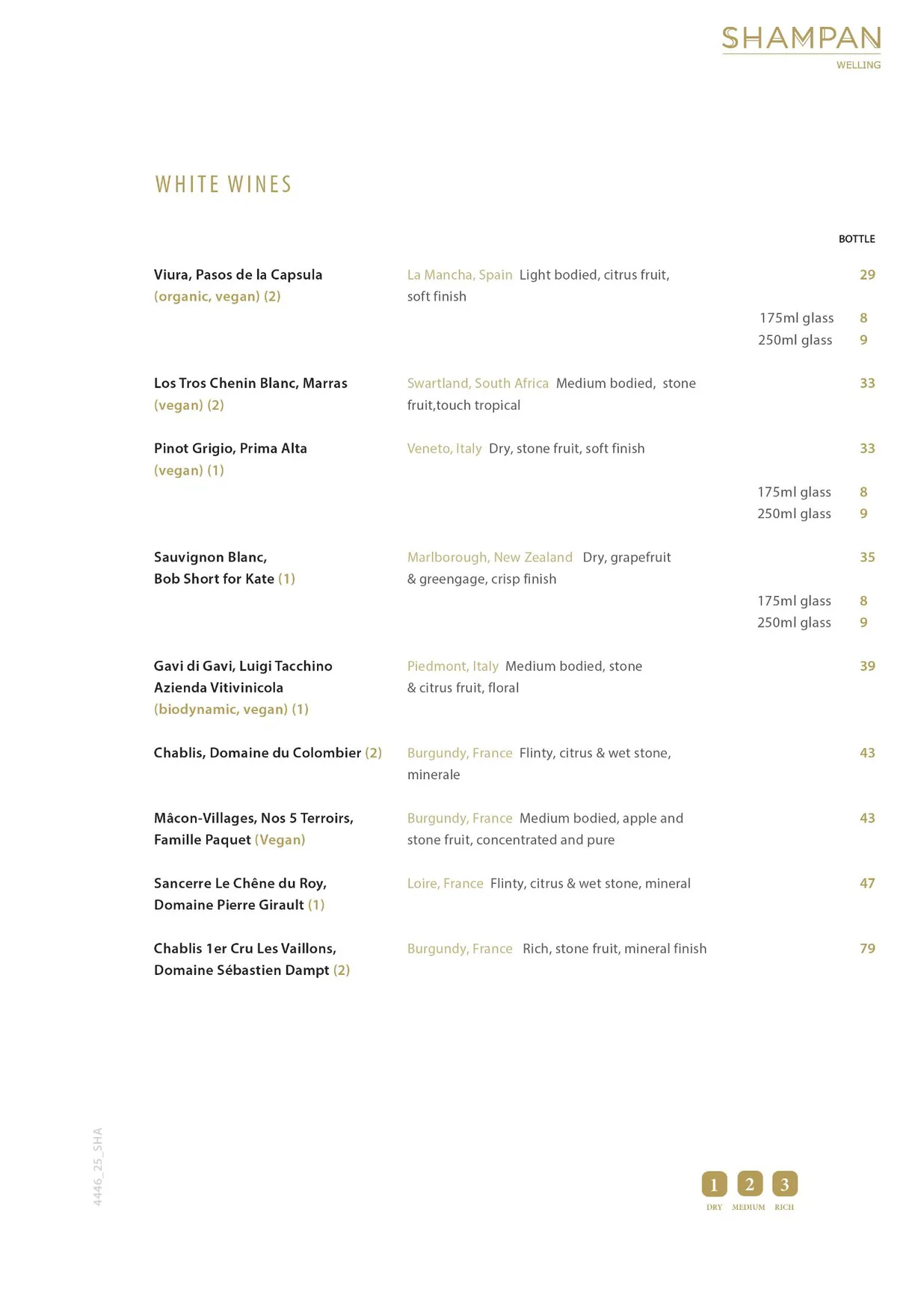 Shampan Welling menu, page 15