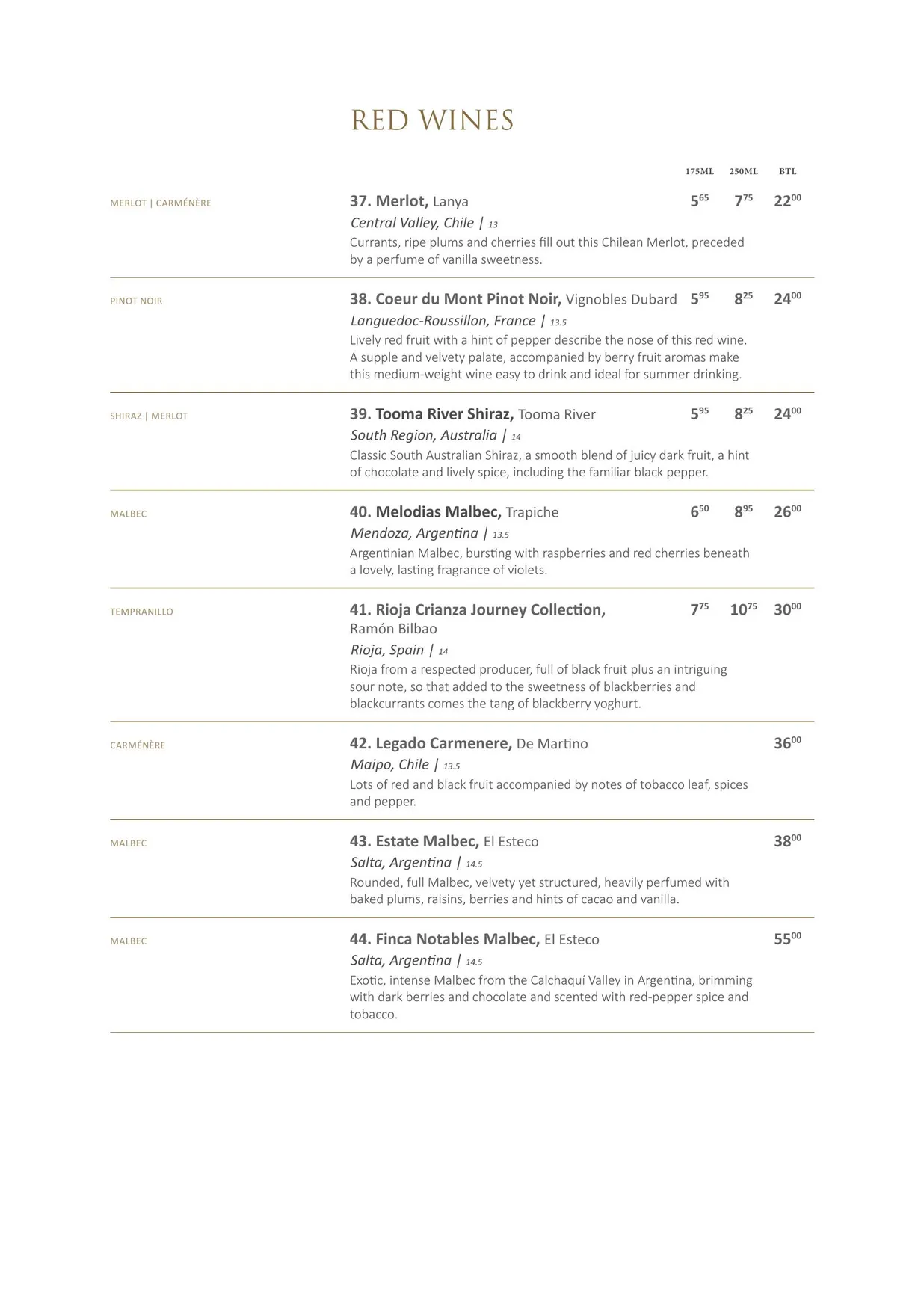 The Plough at Shenstone menu, page 10