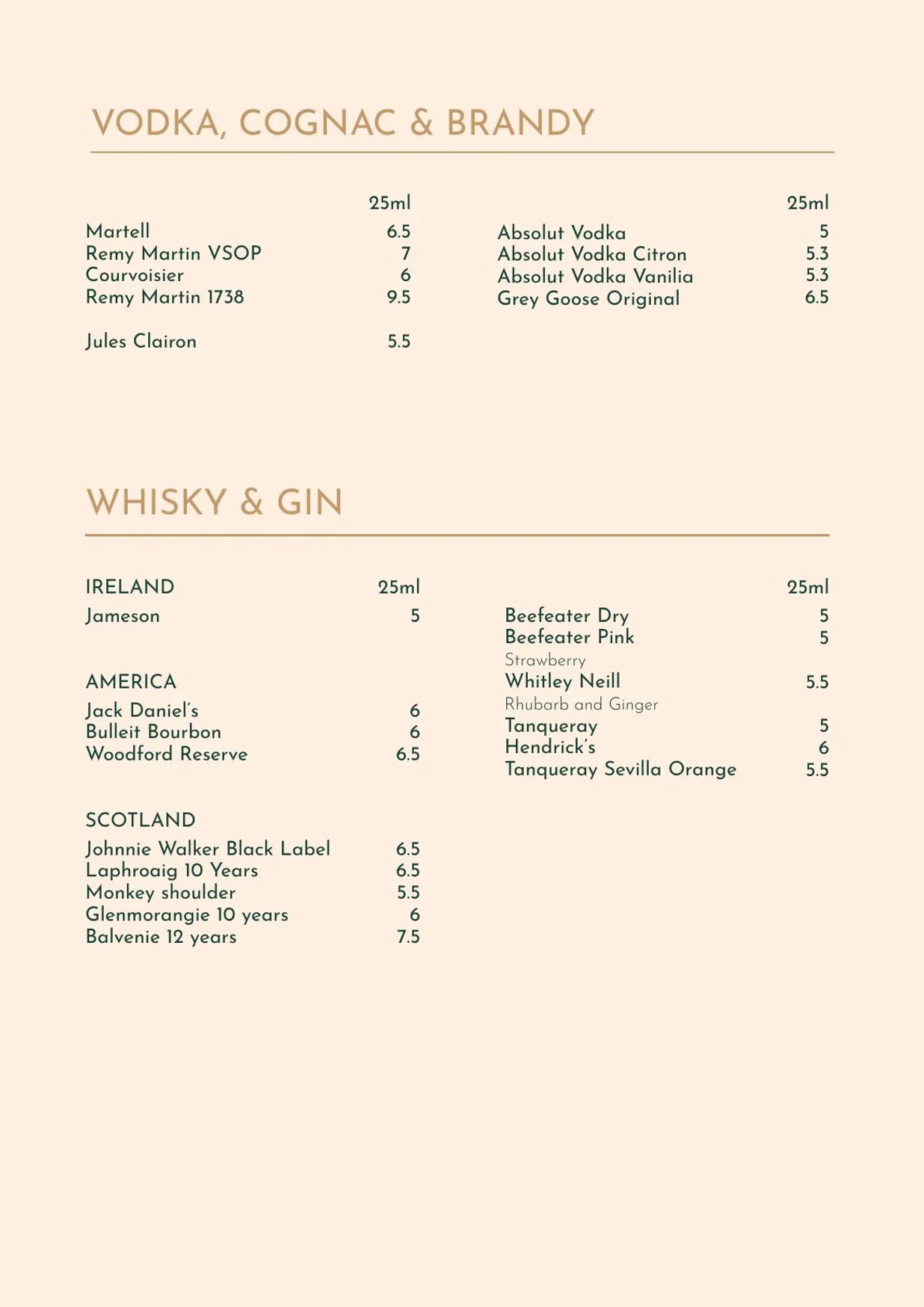 Pierre Kitchen menu, page 11