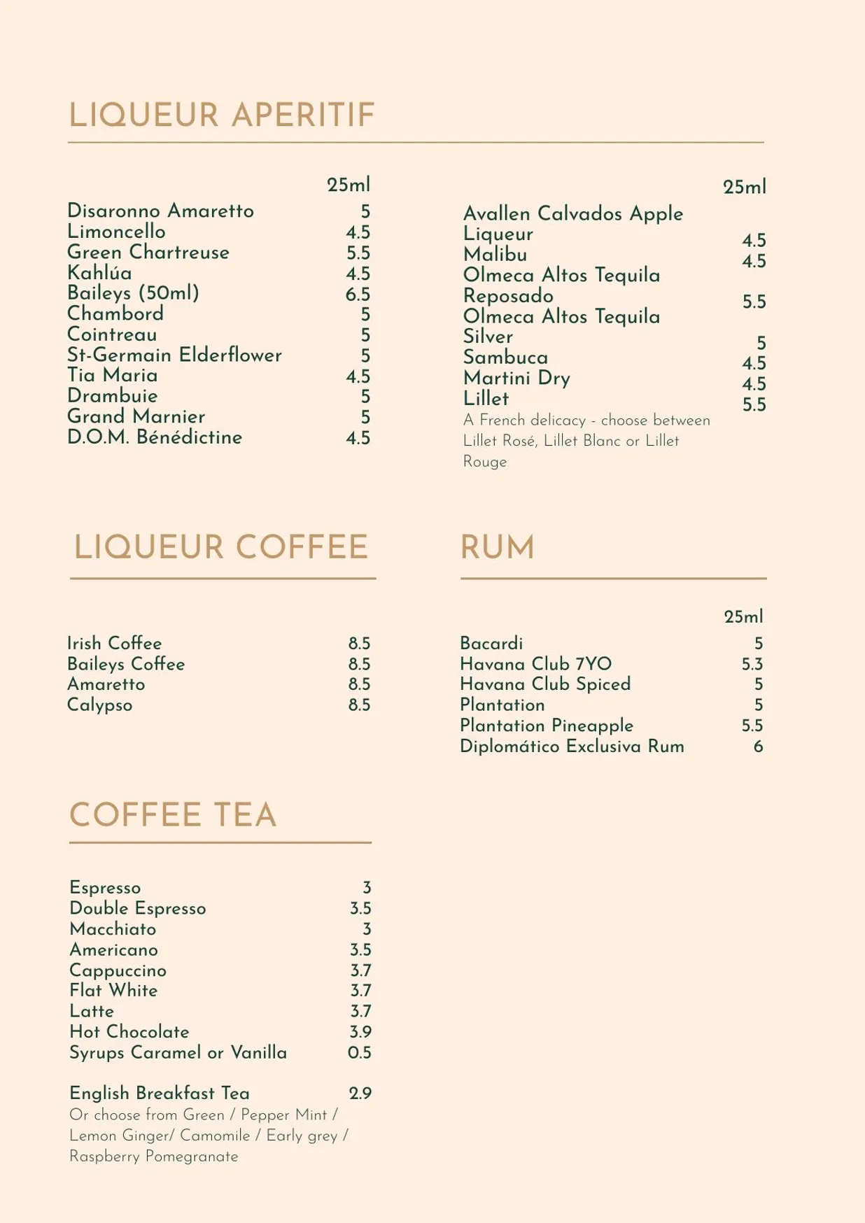 Pierre Kitchen menu, page 12