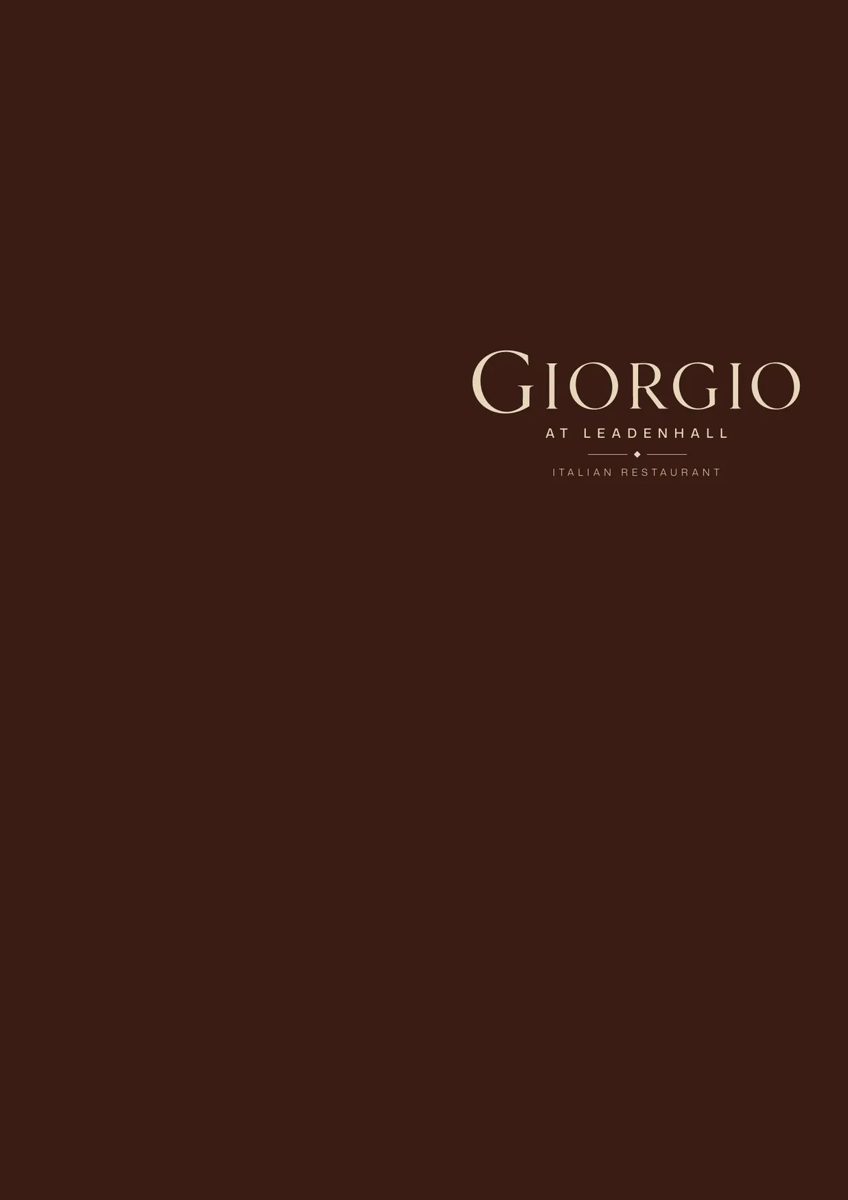 Giorgio menu, page 3