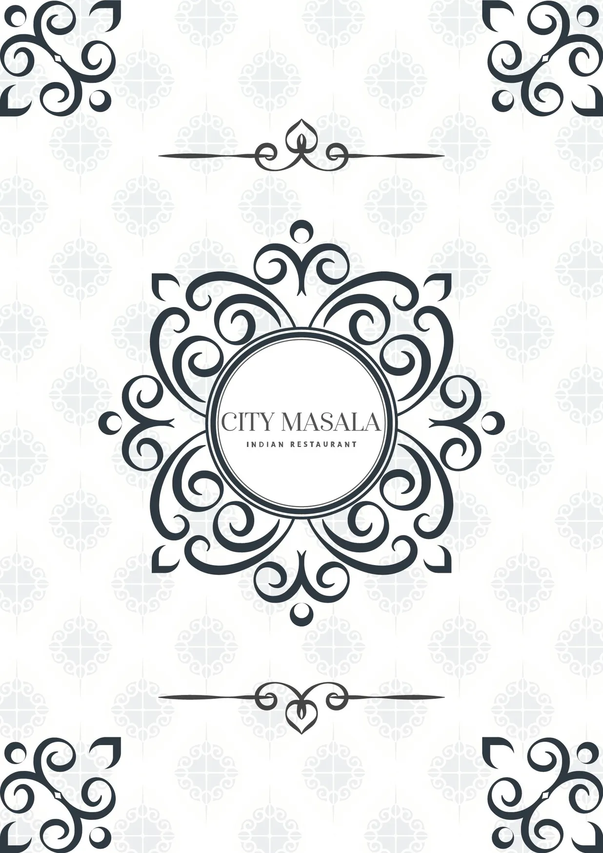 City Masala menu, page 1