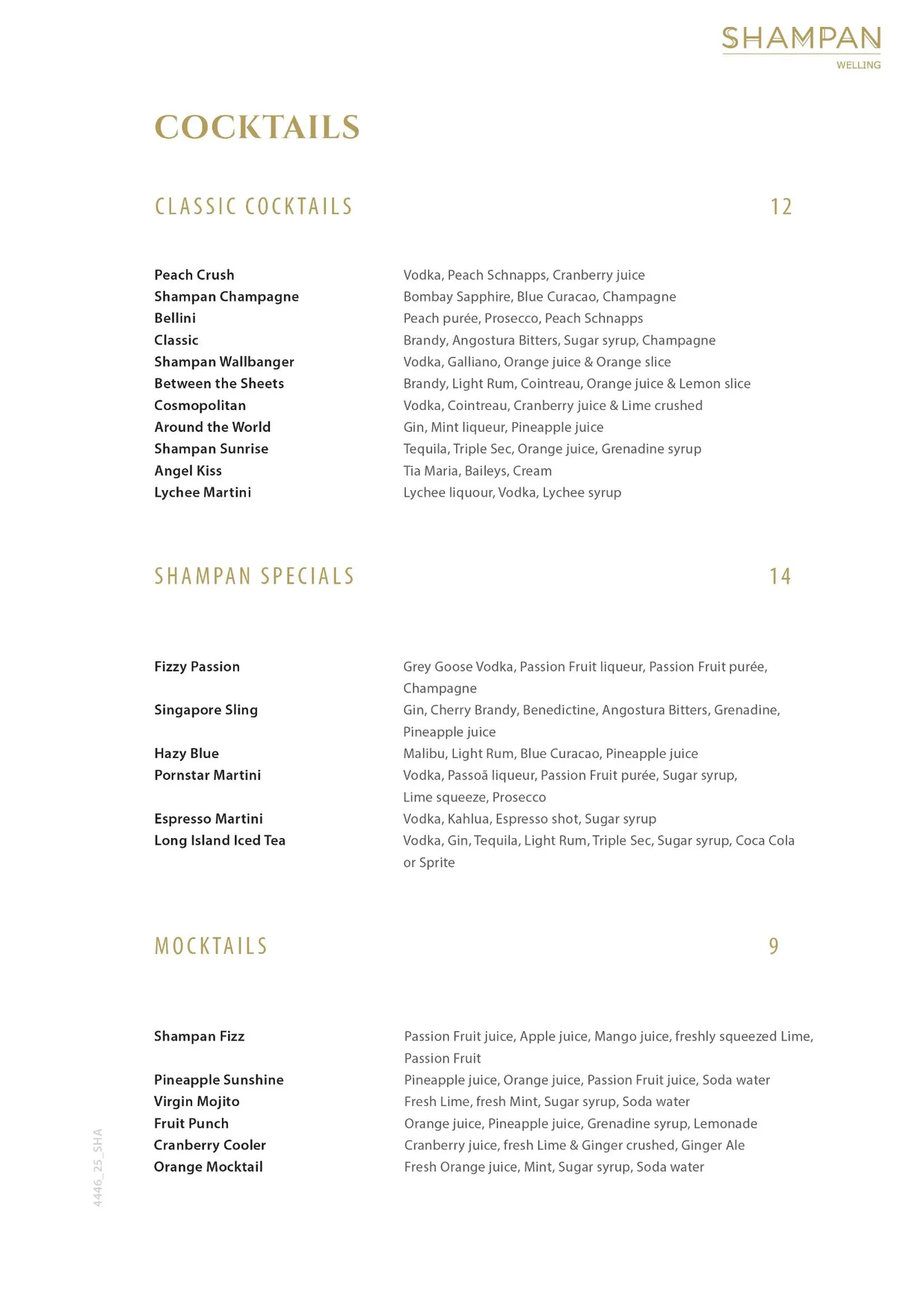 Shampan Welling menu, page 13