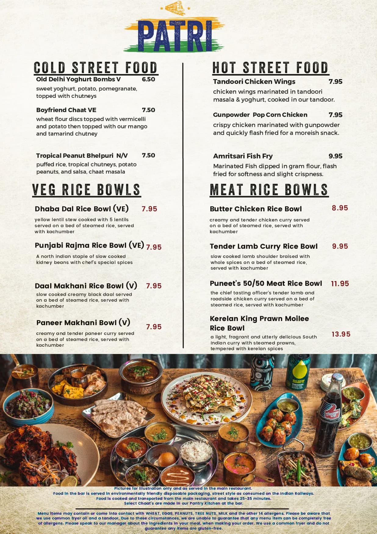 Patri menu, page 1