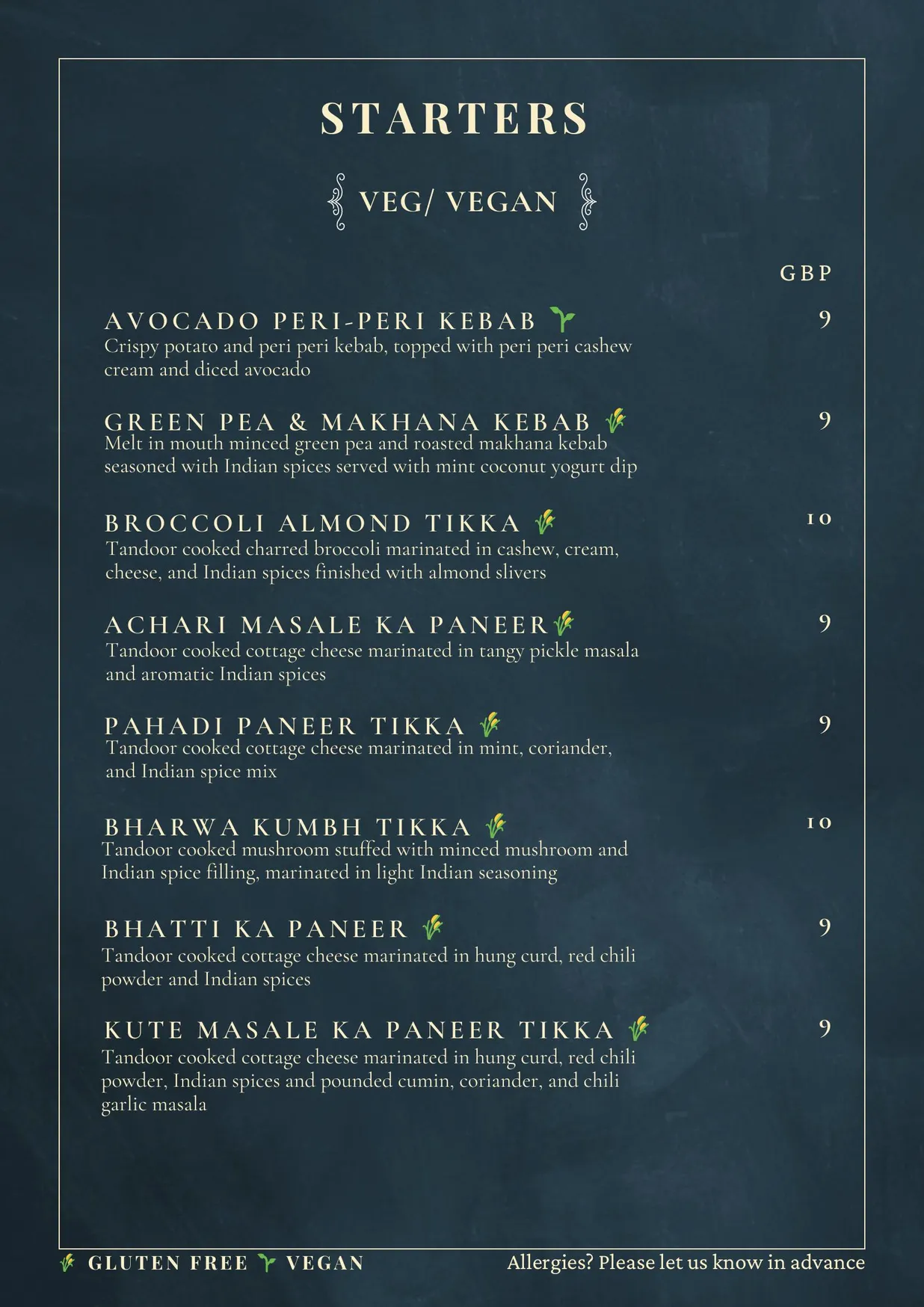 Mezwaani menu, page 3
