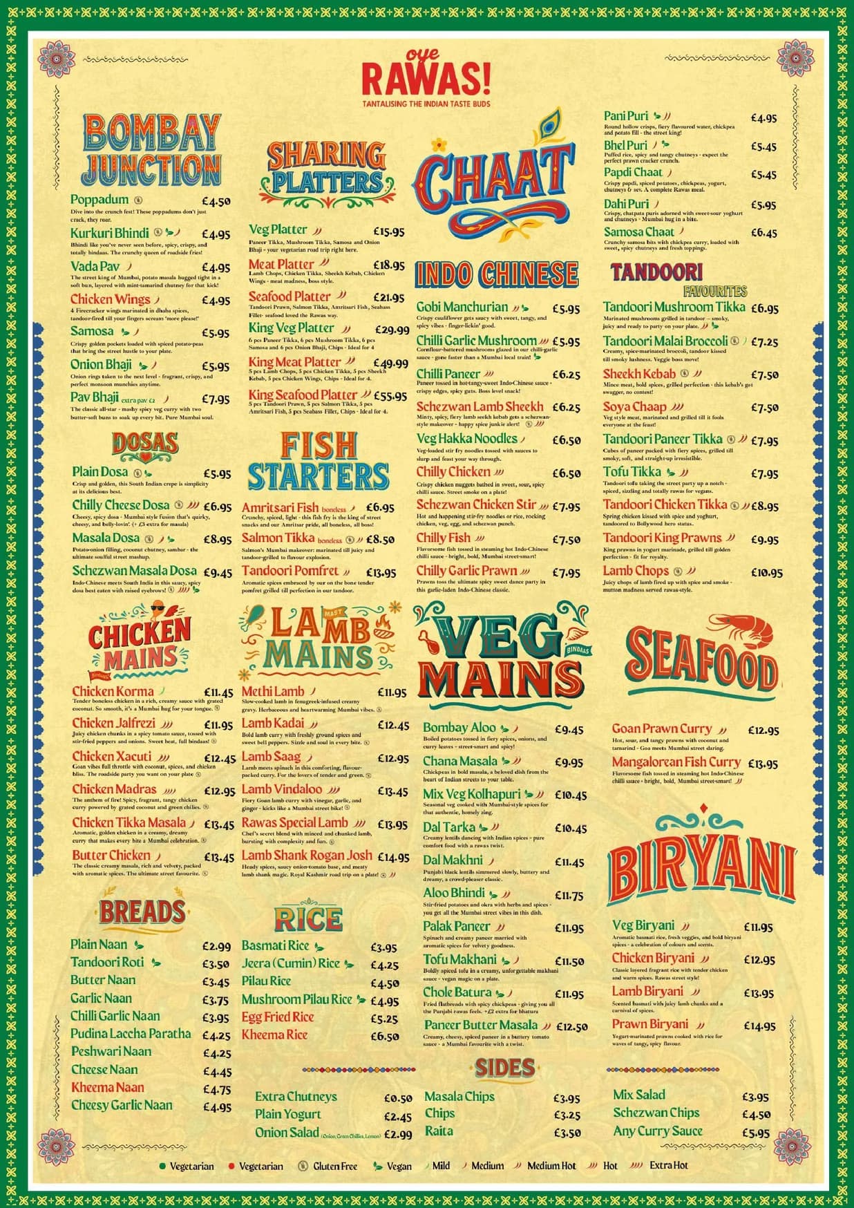 Rawas menu, page 1