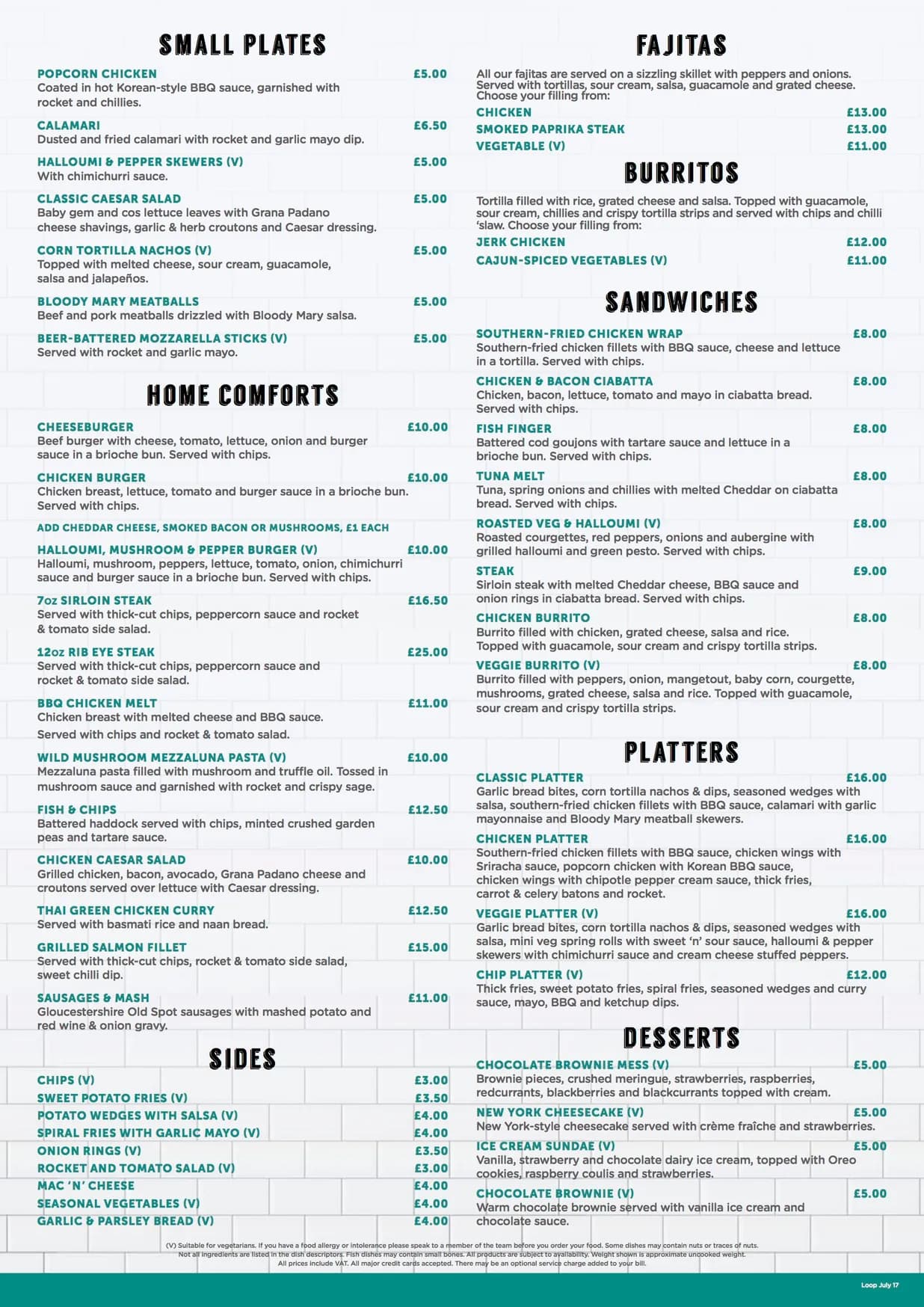 Loop menu, page 1