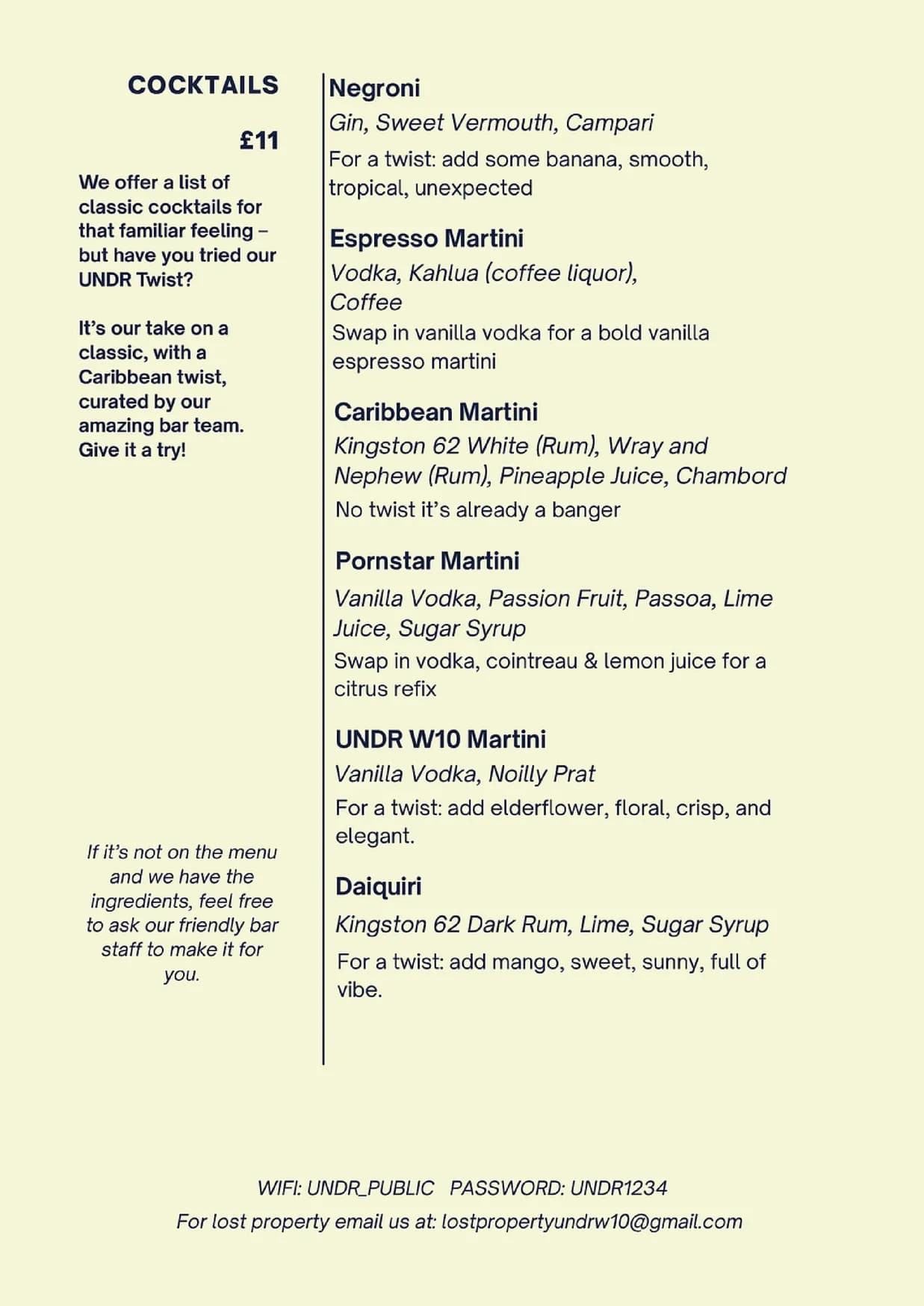 UNDR / HOUSE OF FLAVAZ menu, page 3