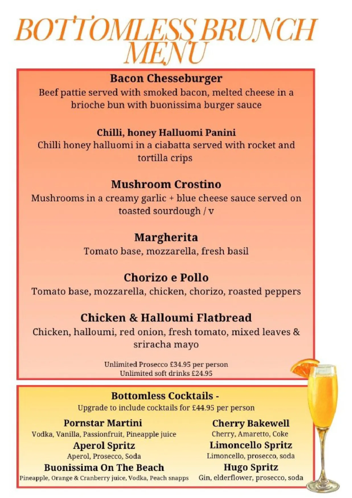 Buonissma menu, page 2