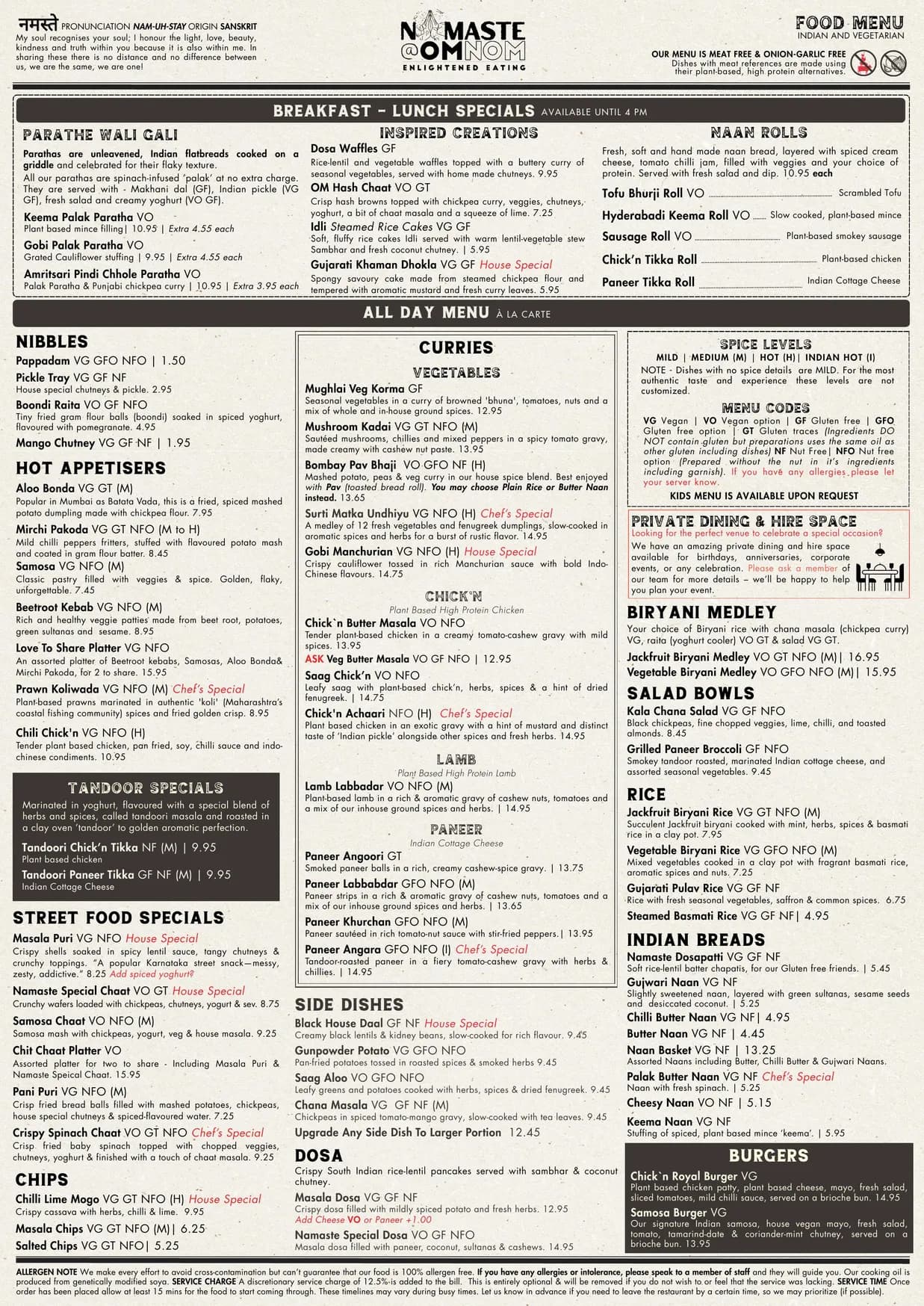 Omnom menu, page 1