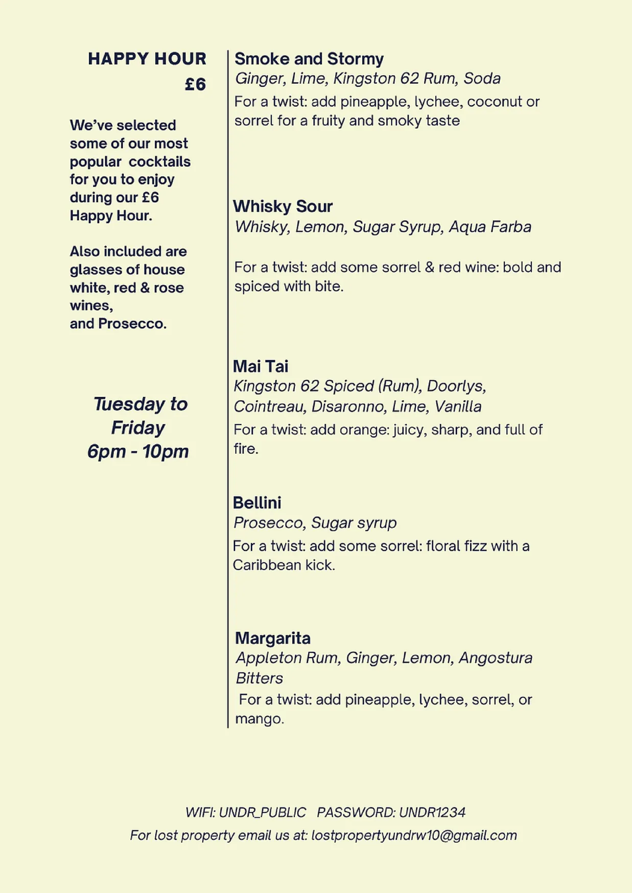 UNDR / HOUSE OF FLAVAZ menu, page 9