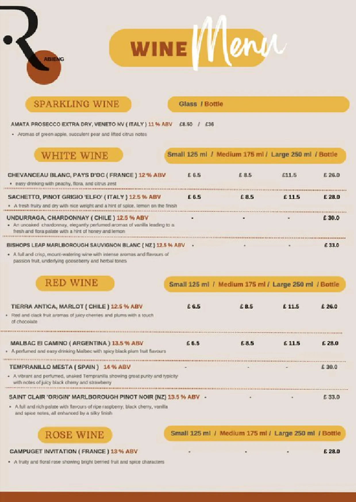 Rabieng menu, page 7