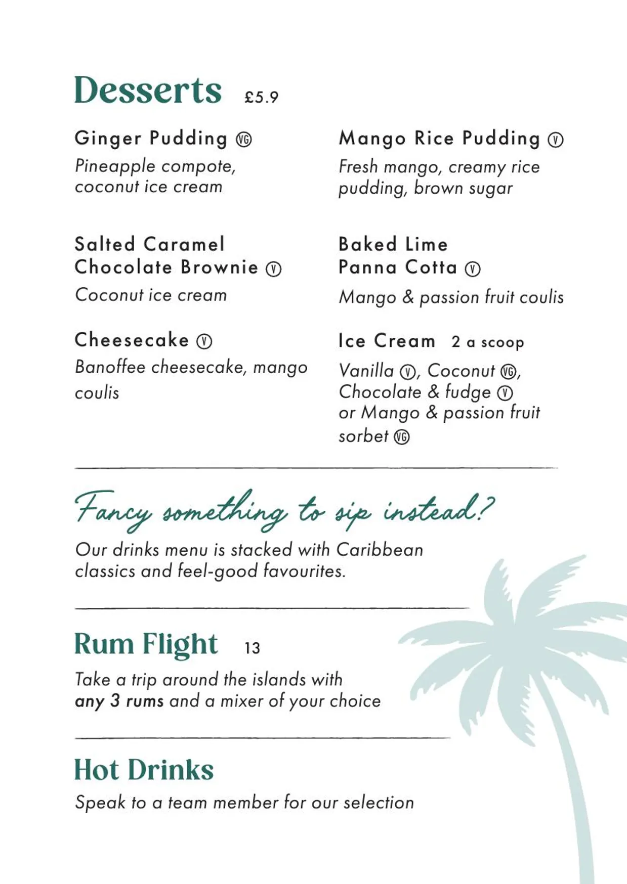 Turtle Bay menu, page 3