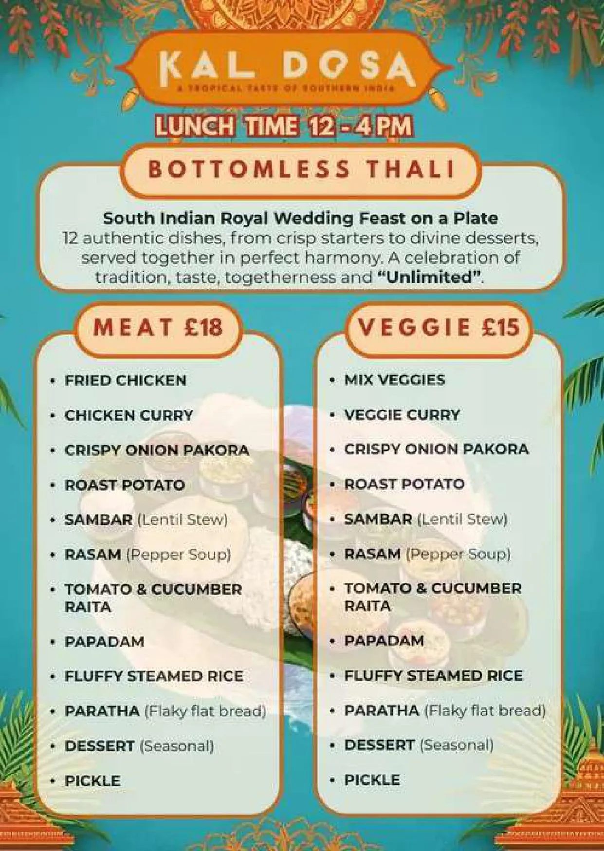 Kal Dosa menu, page 3