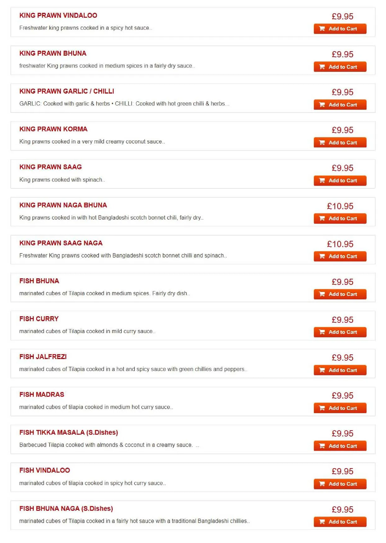 The Bengal menu, page 15