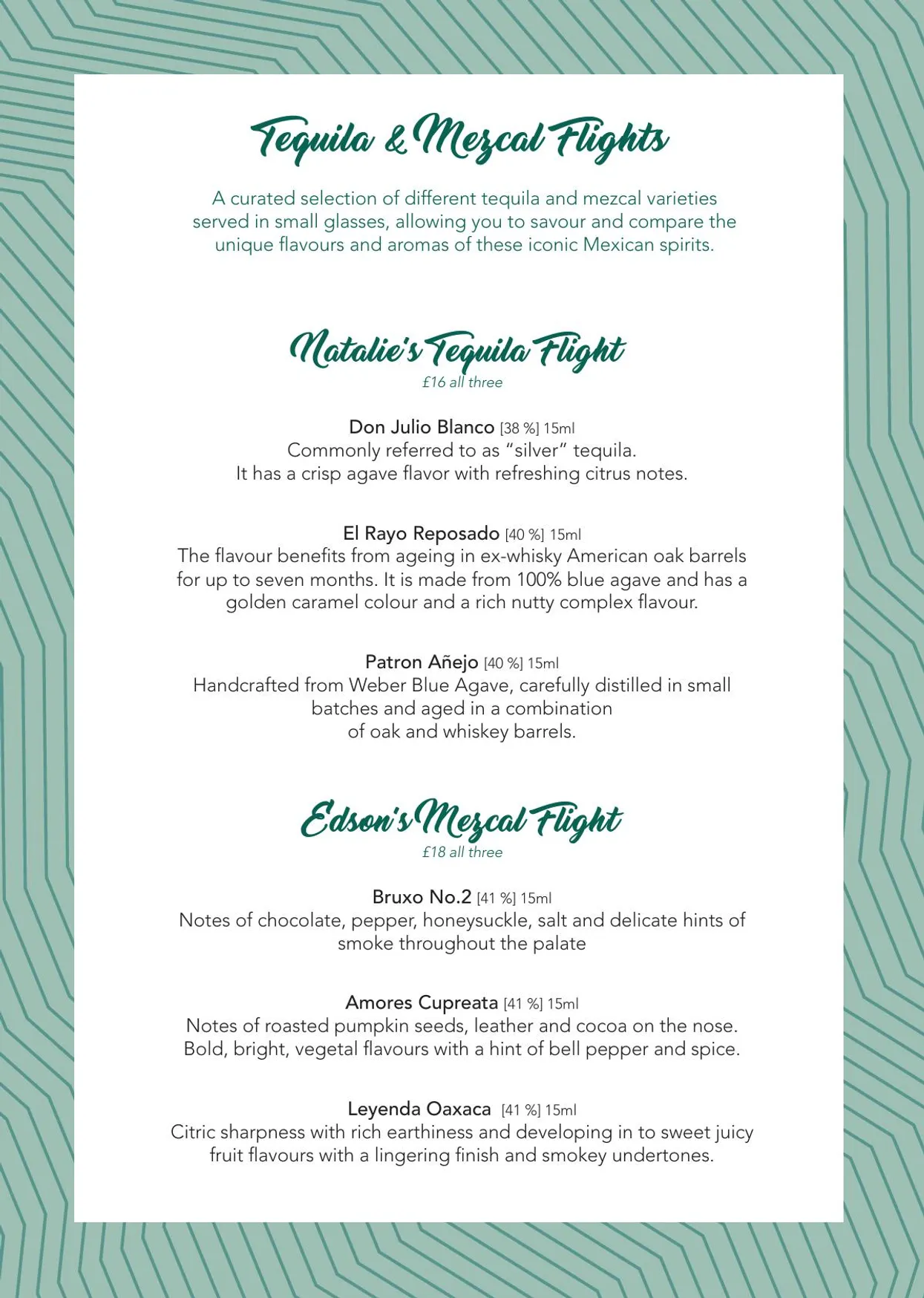 Santo Remedio menu, page 4