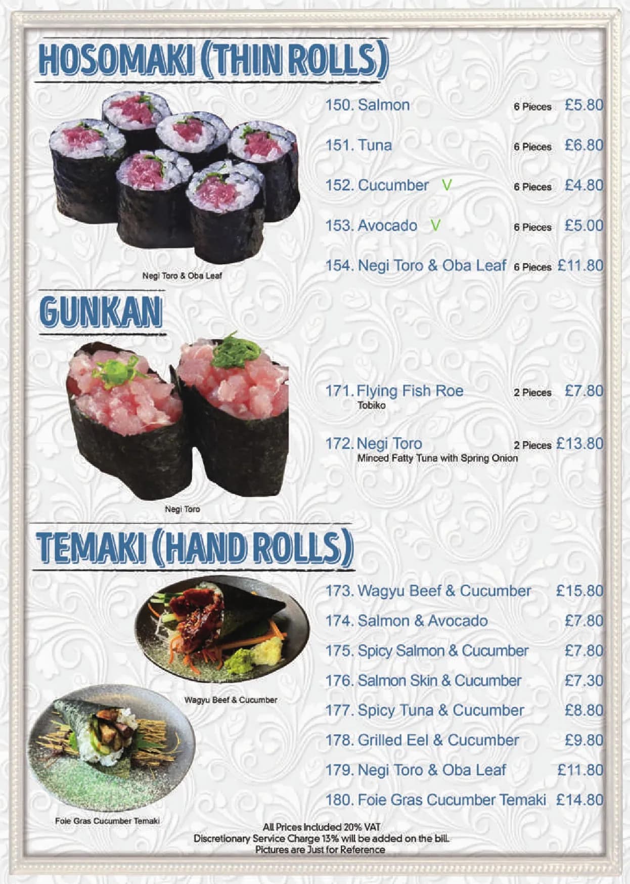 Nazuki Garden menu, page 9