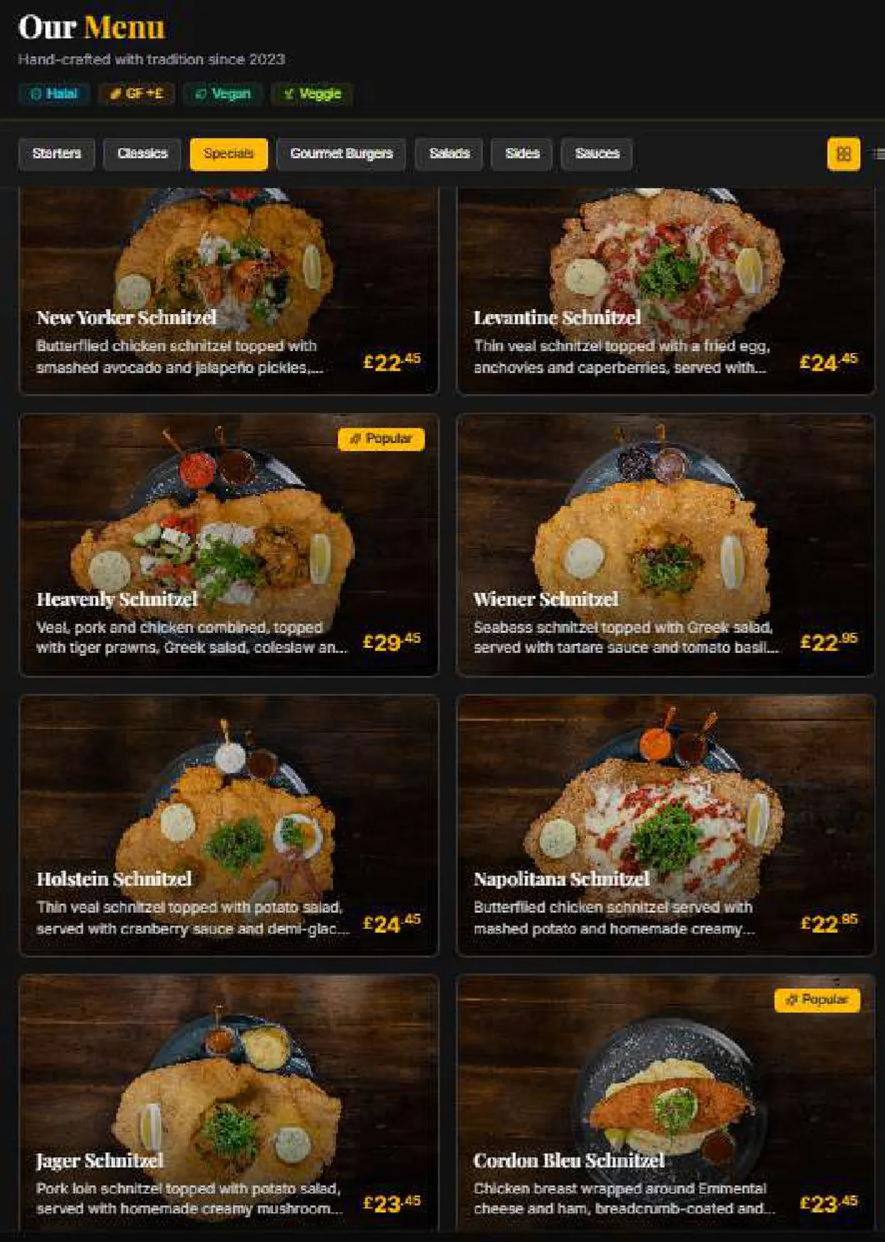 Schnitzel Heaven Victoria Park menu, page 5
