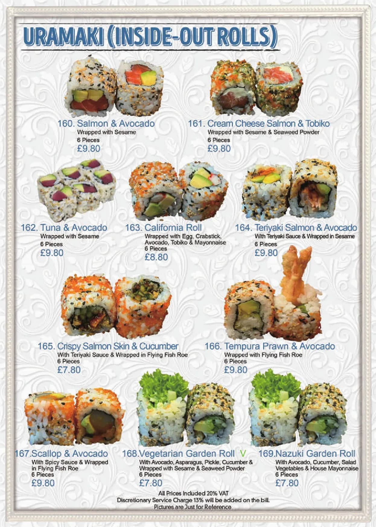 Nazuki Garden menu, page 8