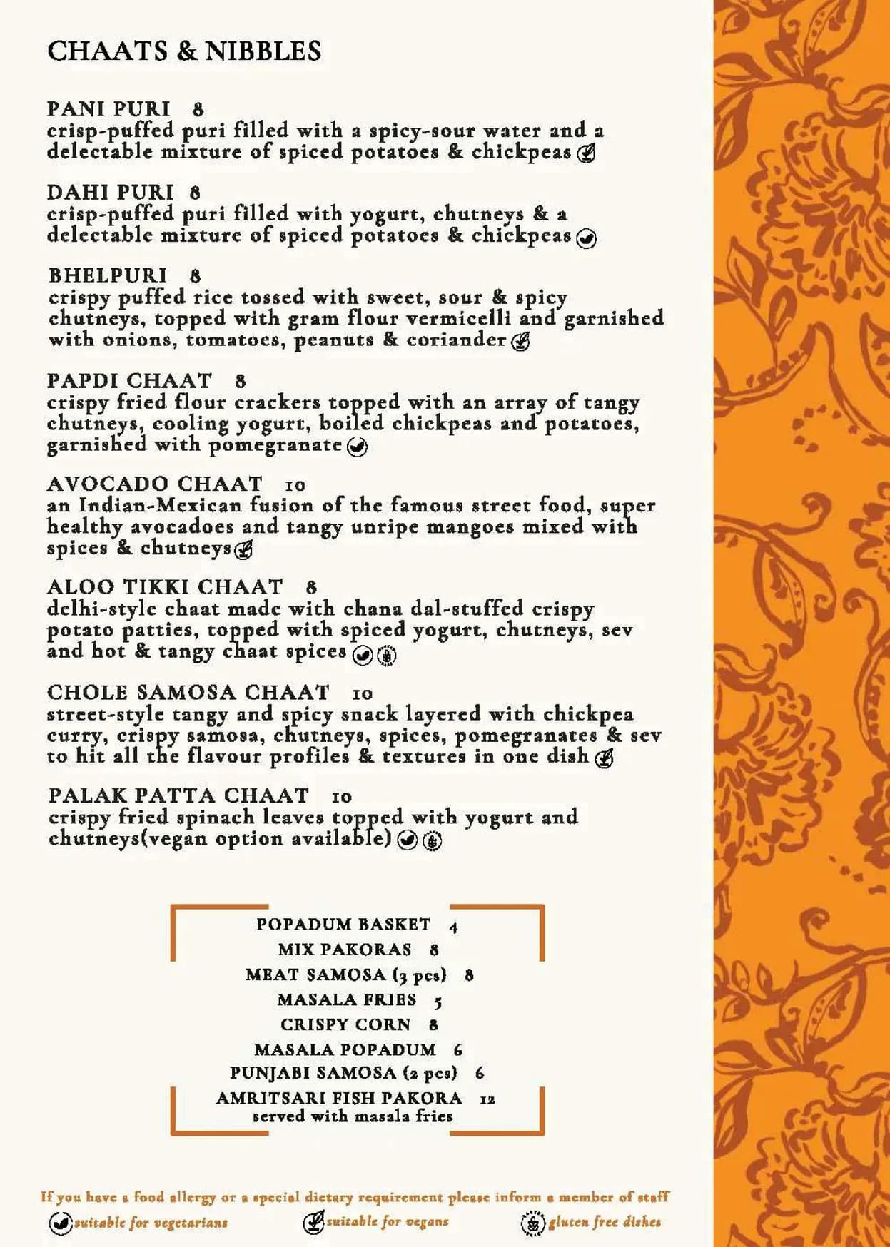 Chit Chaat menu, page 2