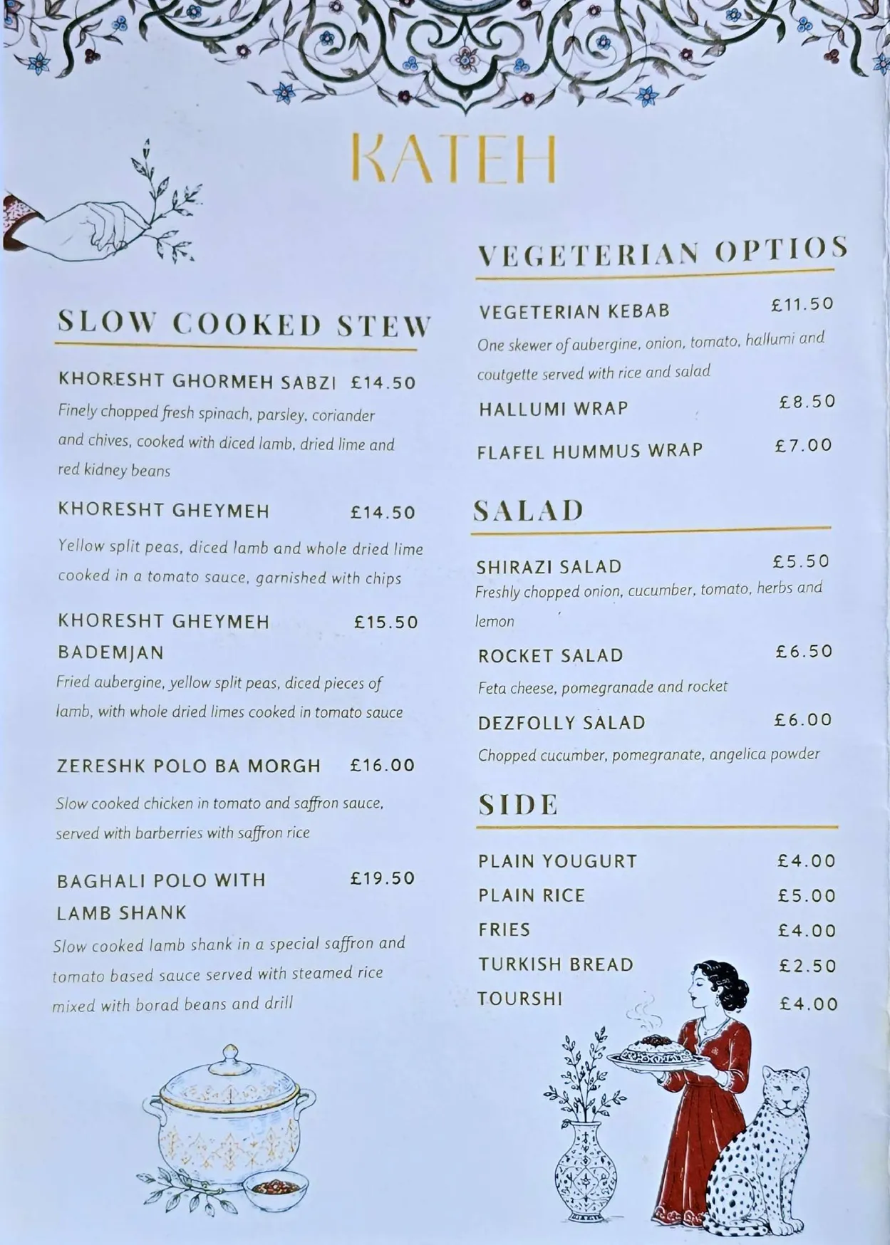 Kateh menu, page 2
