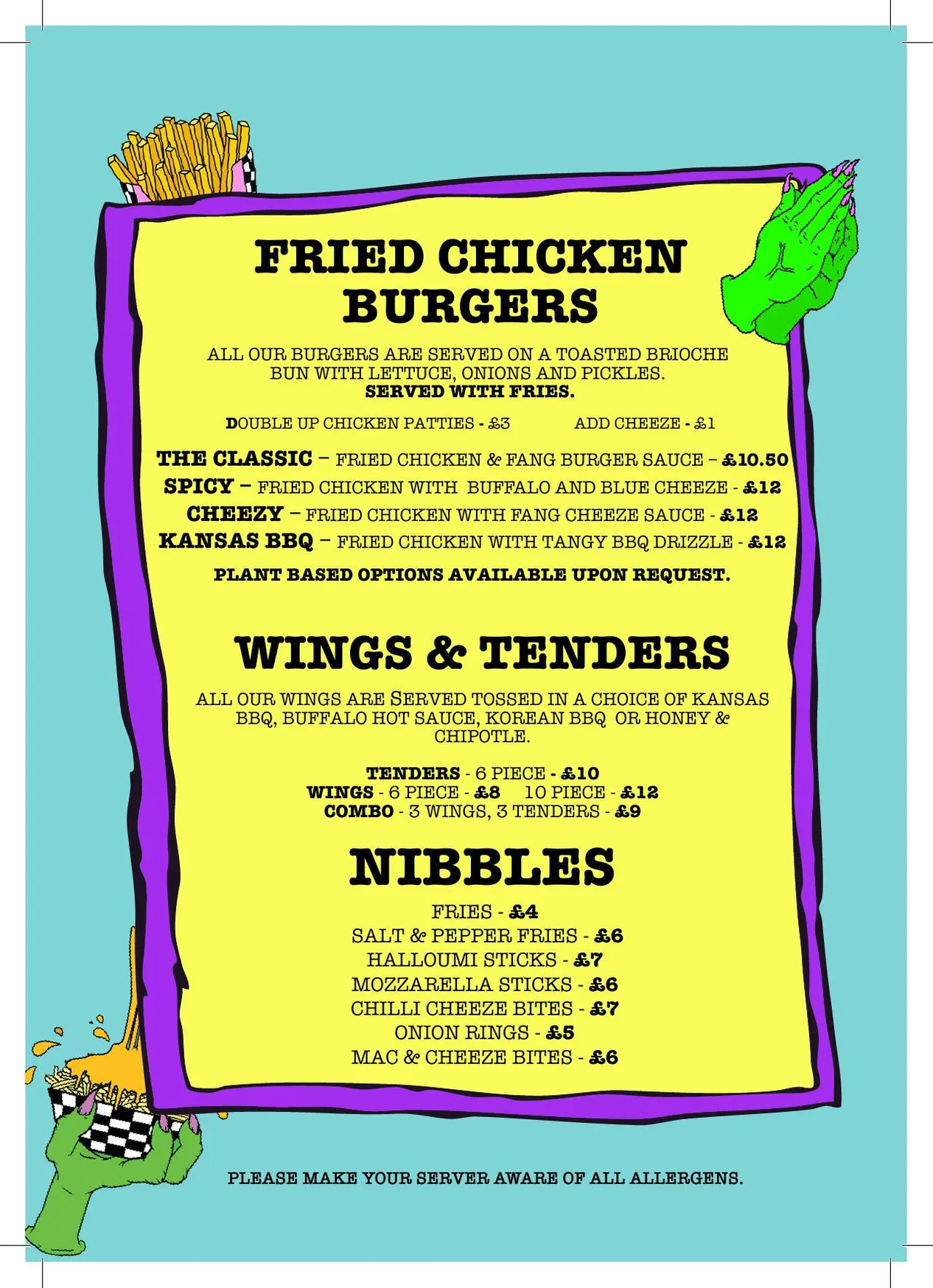 Golf Fang menu, page 3