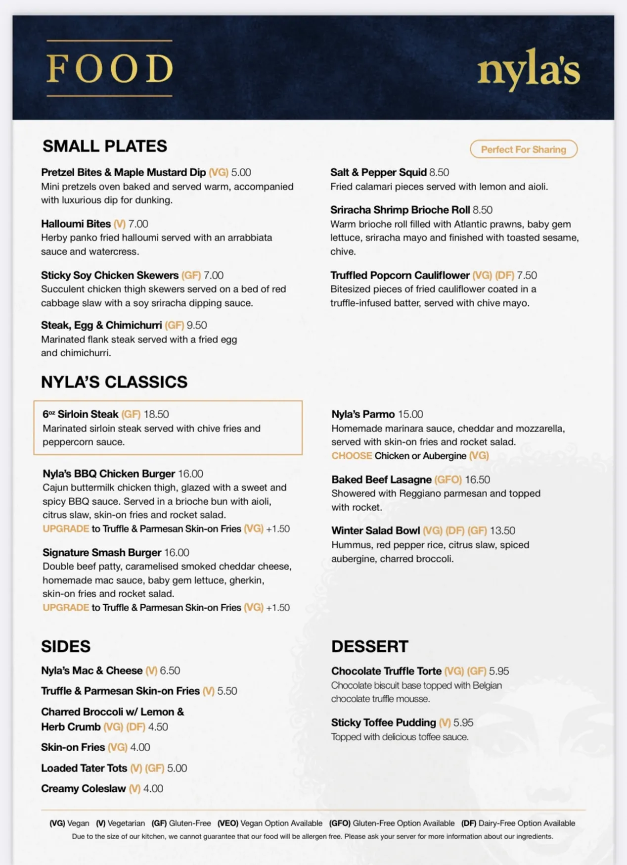 Nyla's menu, page 2