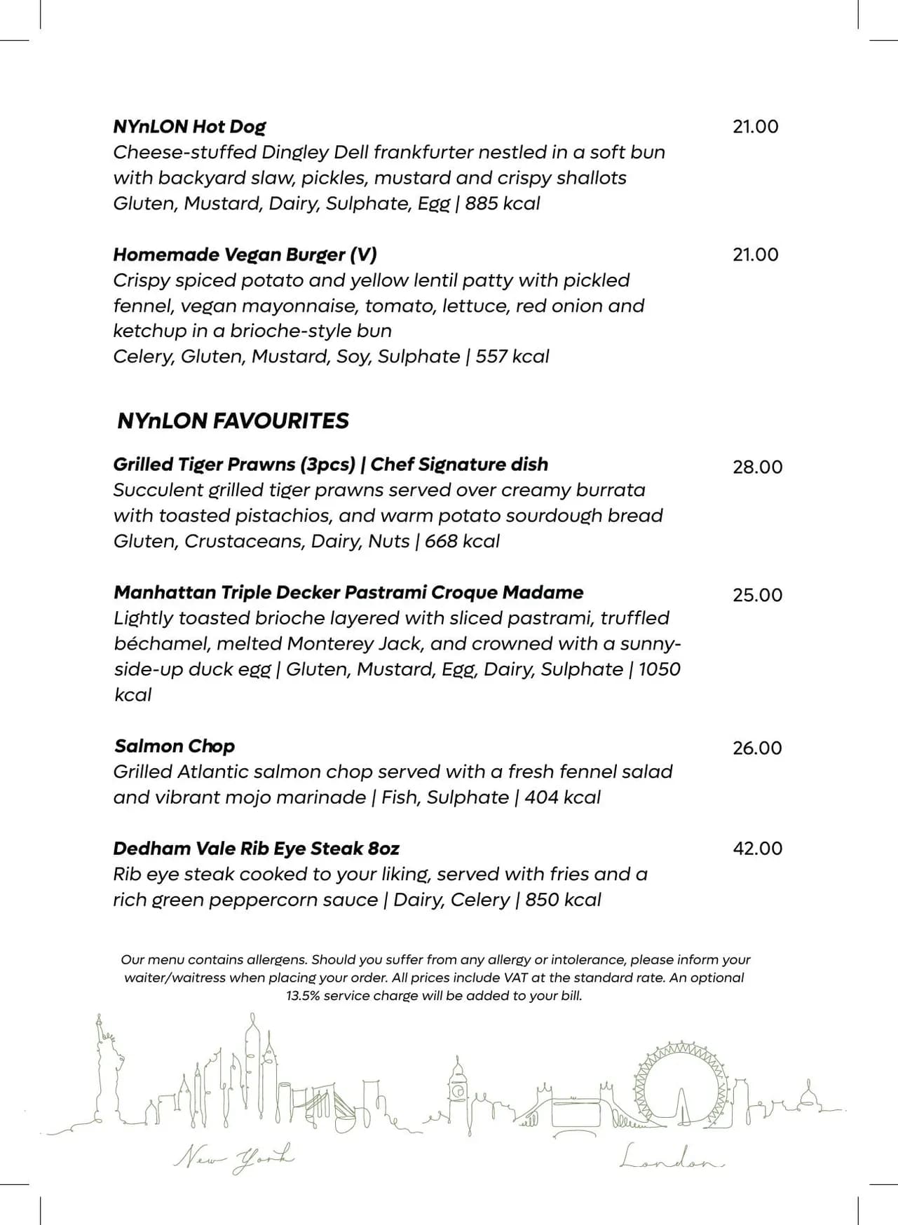 NYnLON menu, page 5