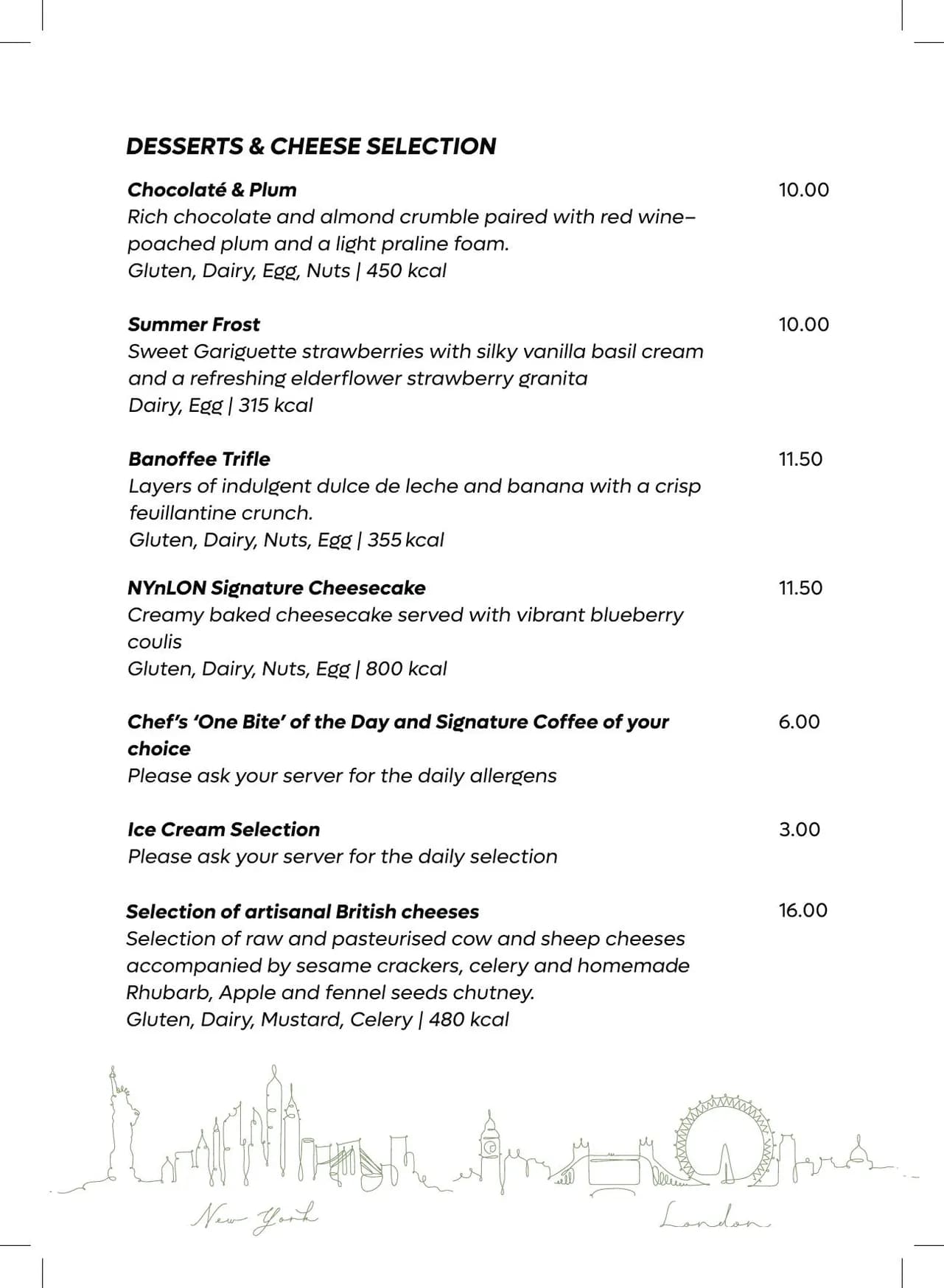 NYnLON menu, page 28