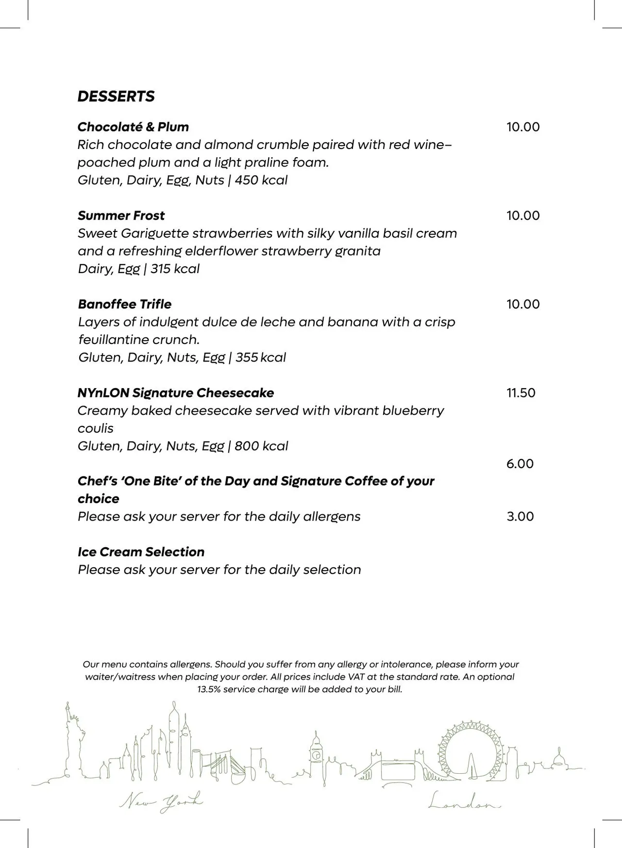 NYnLON menu, page 7