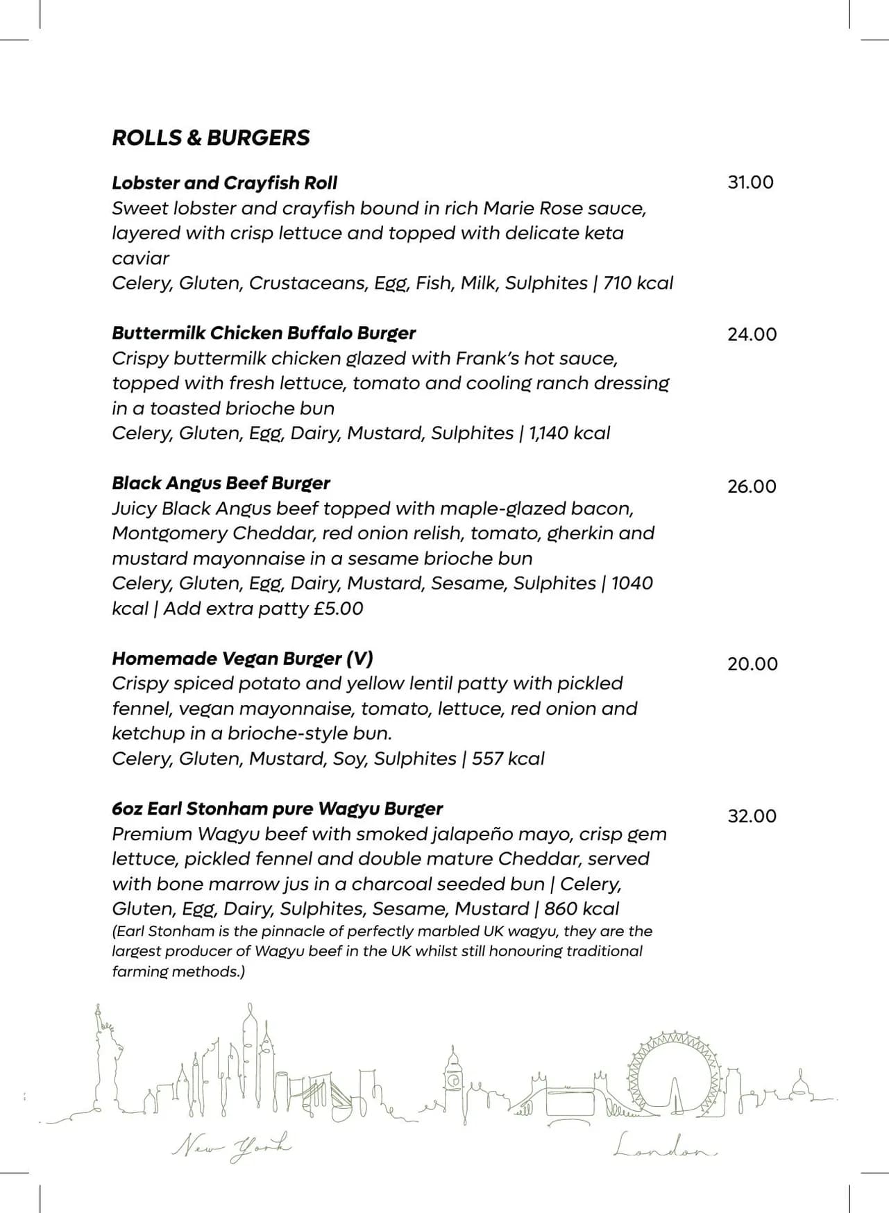NYnLON menu, page 25
