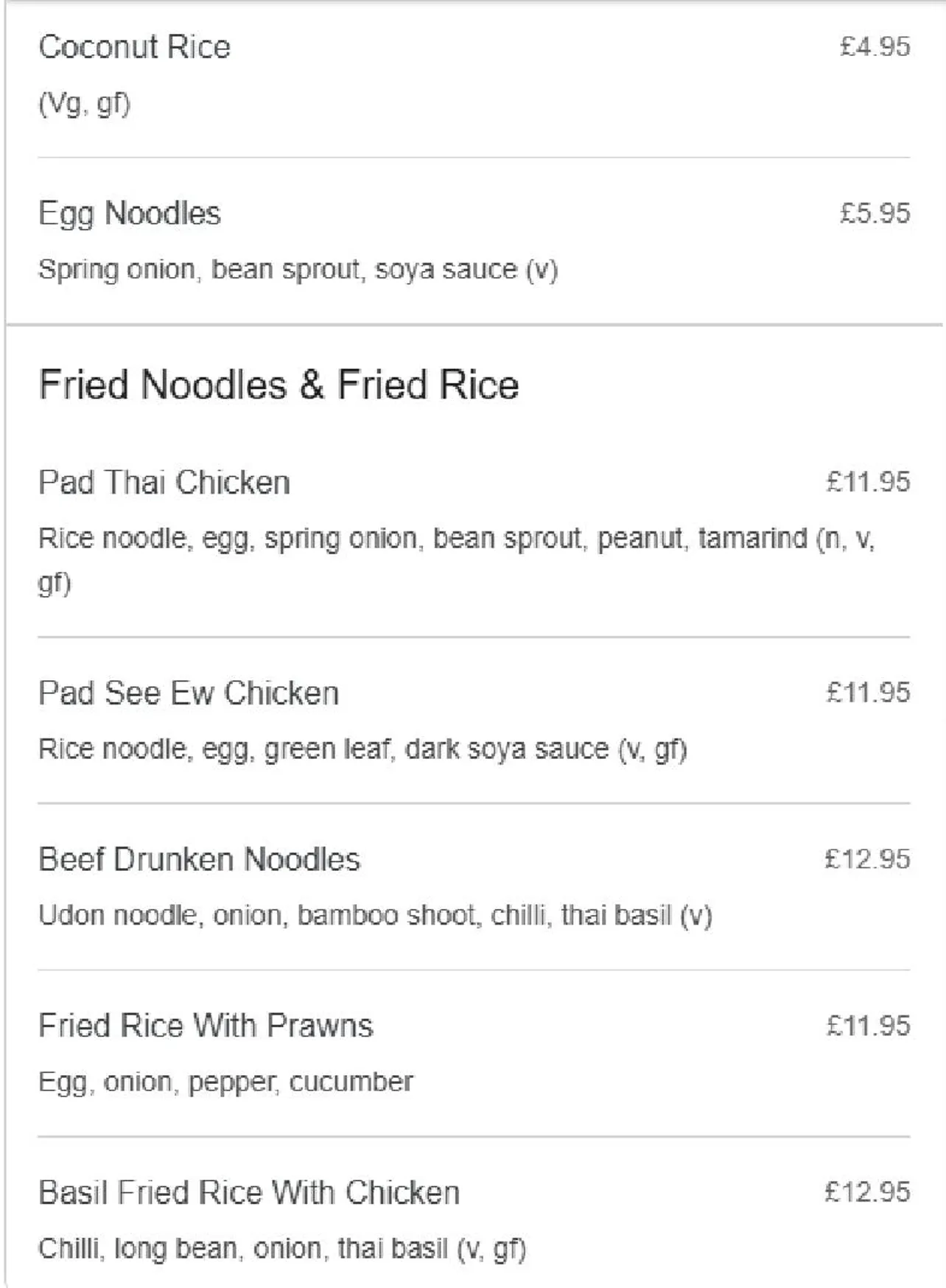 TORTHAI Chiswick menu, page 9