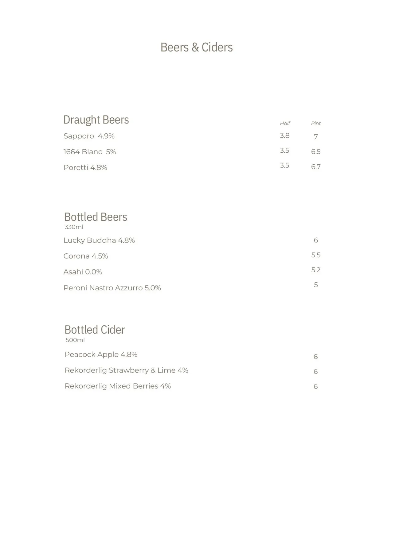 Habbibi menu, page 15