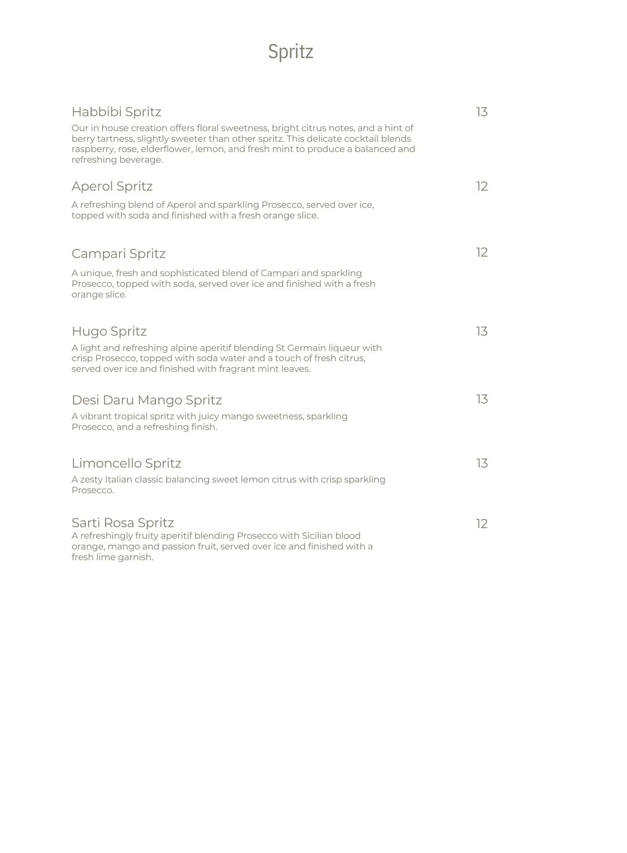 Habbibi menu, page 12