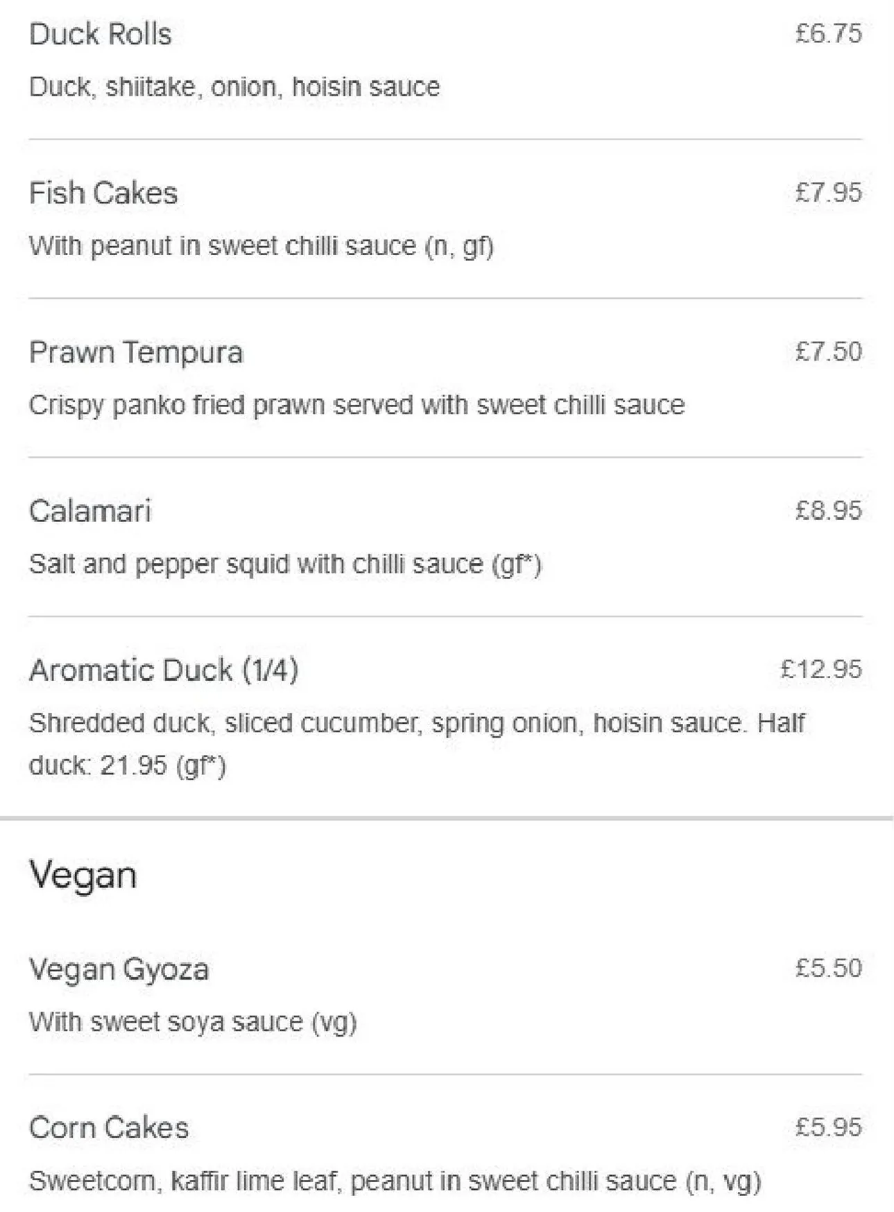 TORTHAI Balham menu, page 2