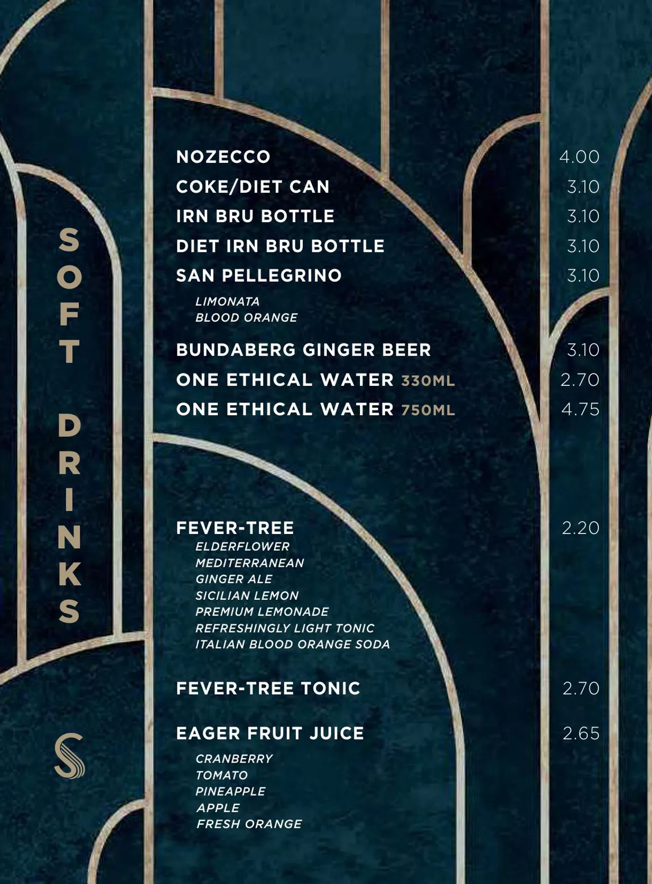 The Spiritualist menu, page 10