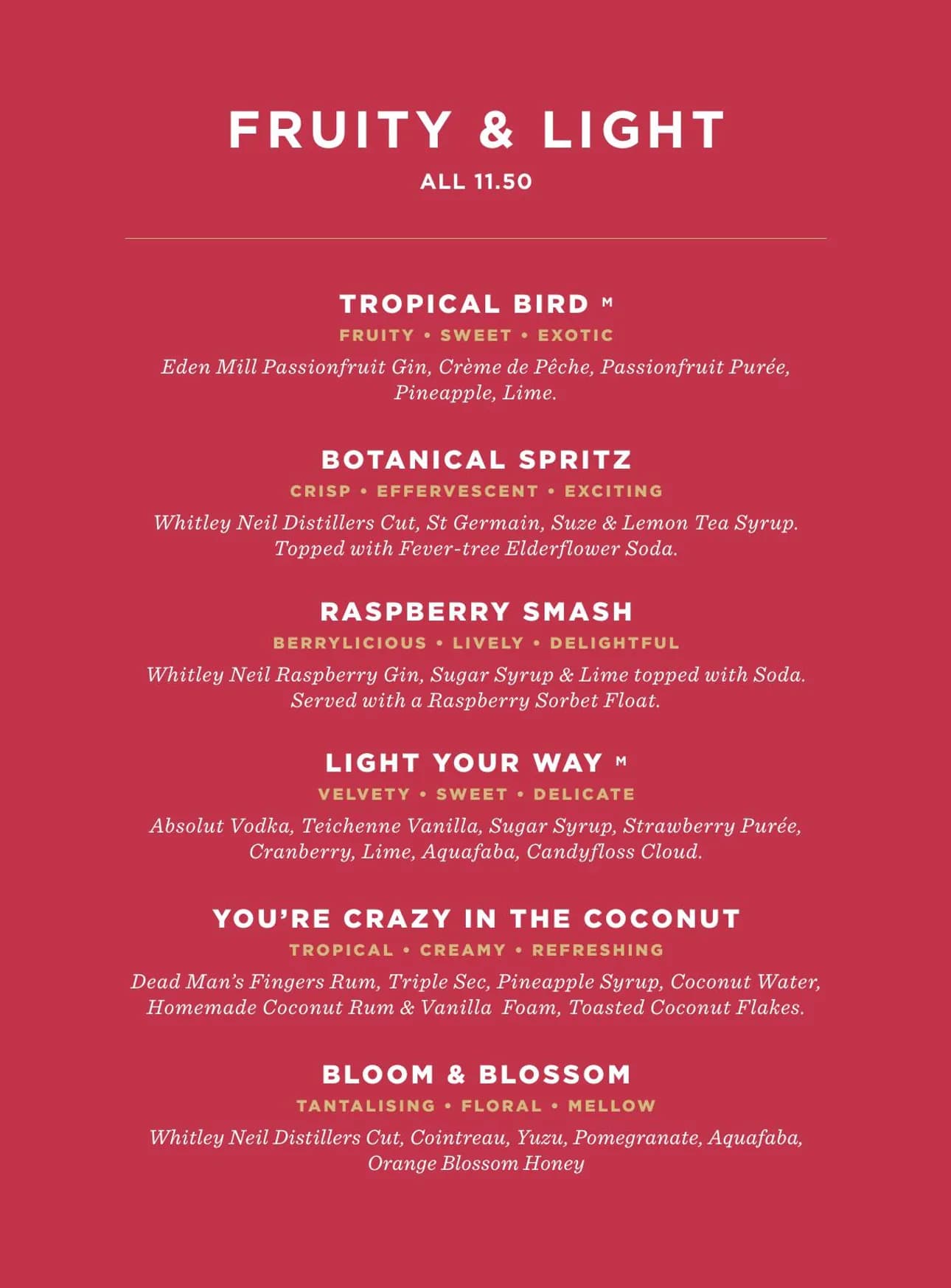 The Spiritualist menu, page 5