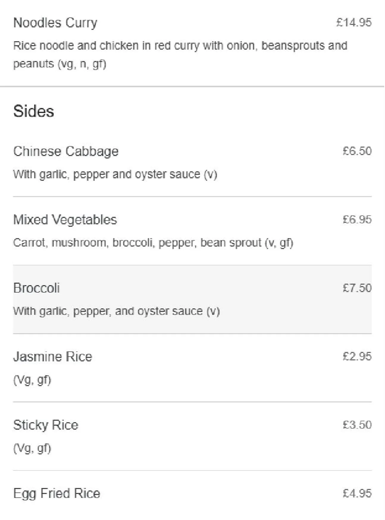 TORTHAI Chiswick menu, page 8