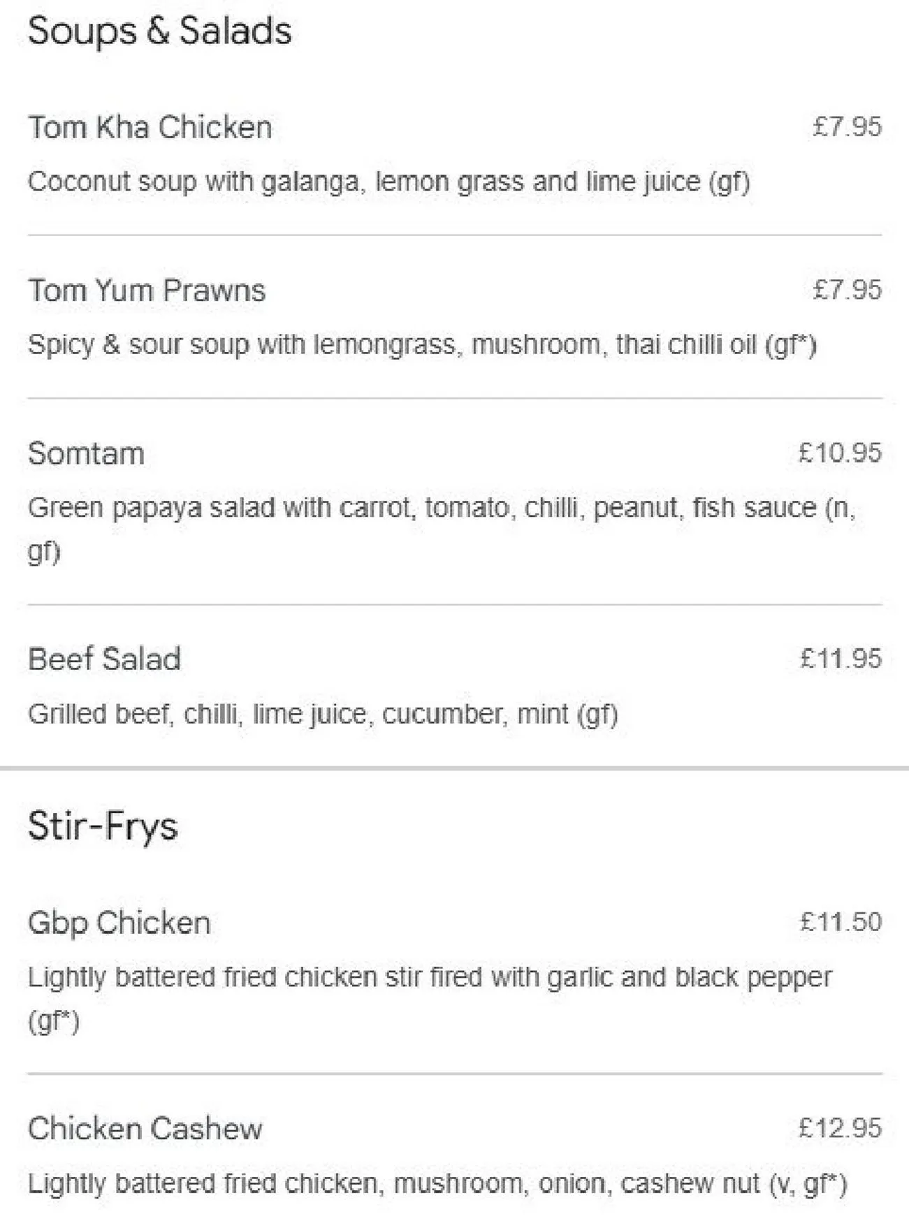 TORTHAI Balham menu, page 5