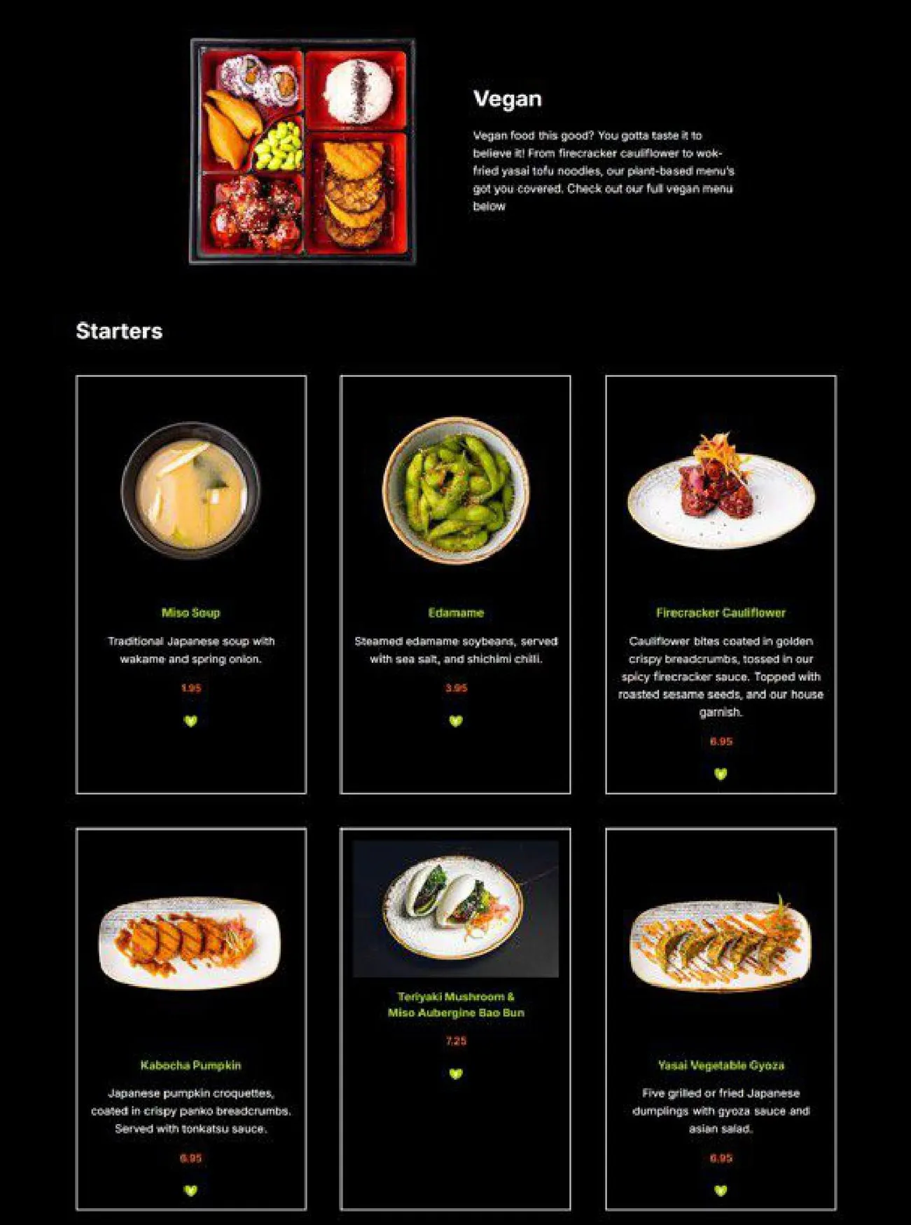 Yakinori menu, page 13
