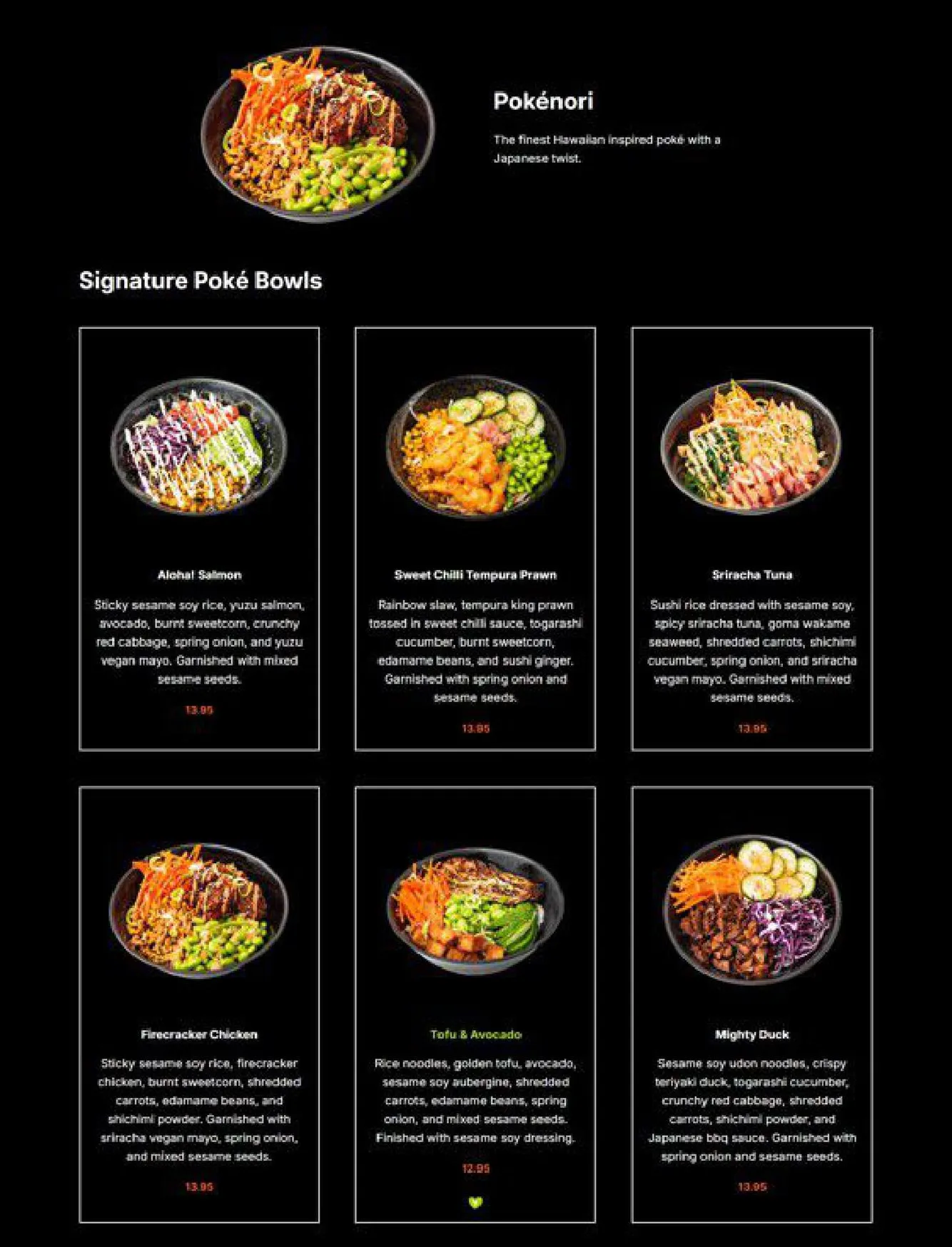 Yakinori menu, page 11