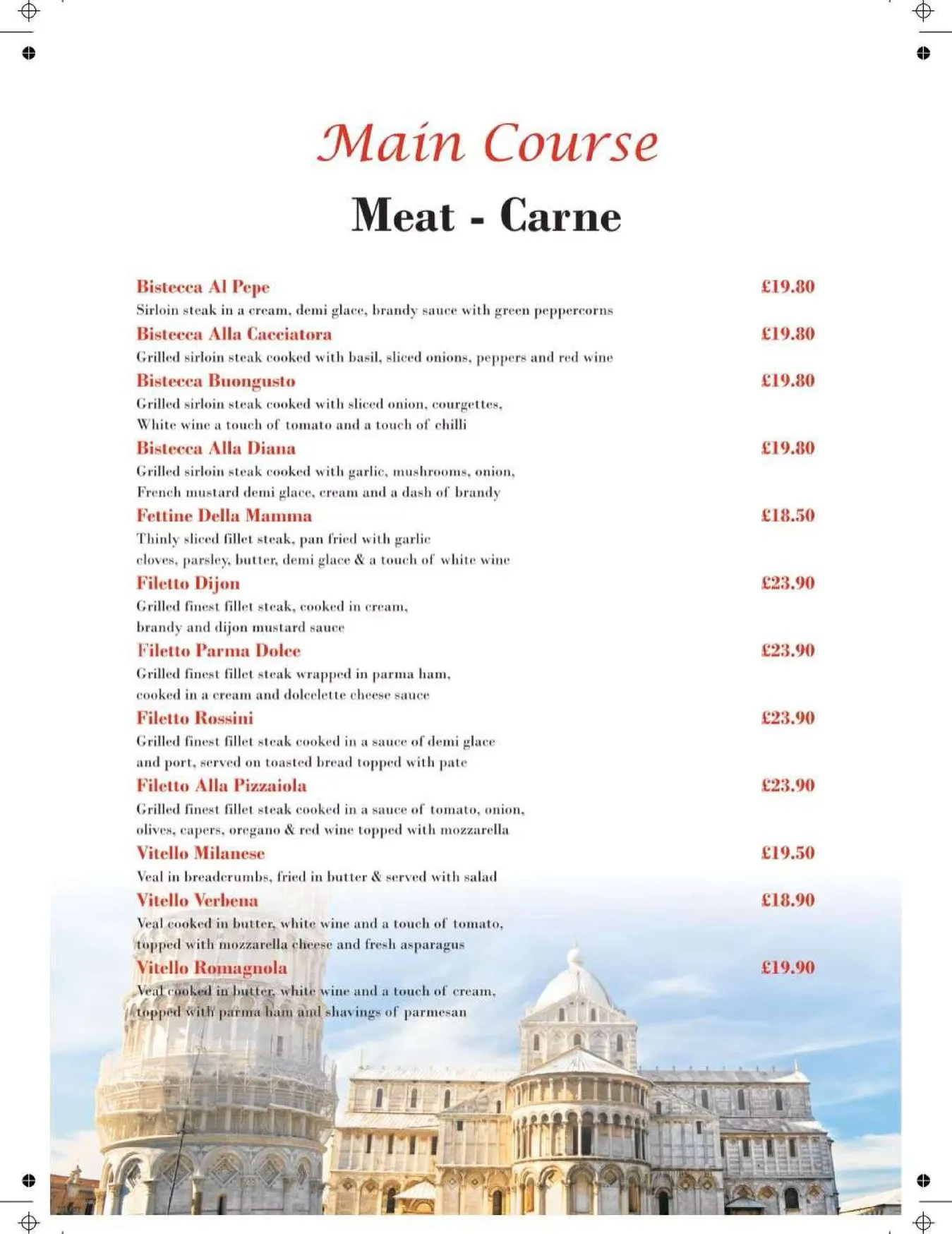 Papa Ciccio's menu, page 3