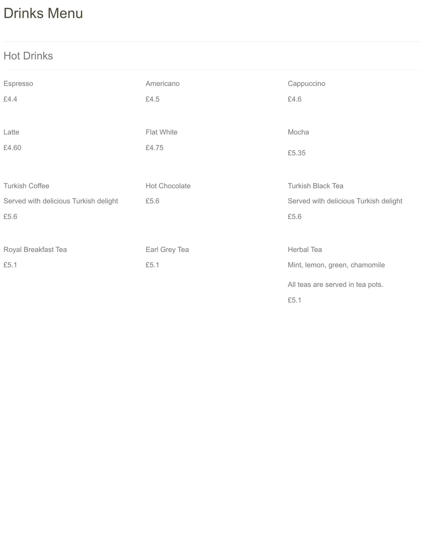 Kilikya's menu, page 8