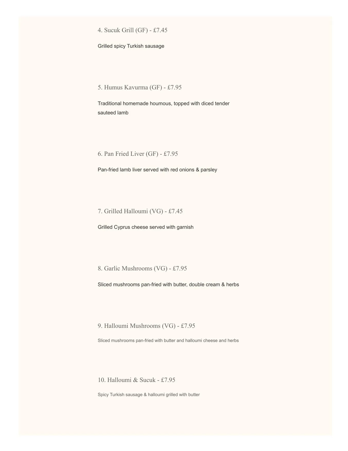 MediTerra Kitchen menu, page 5