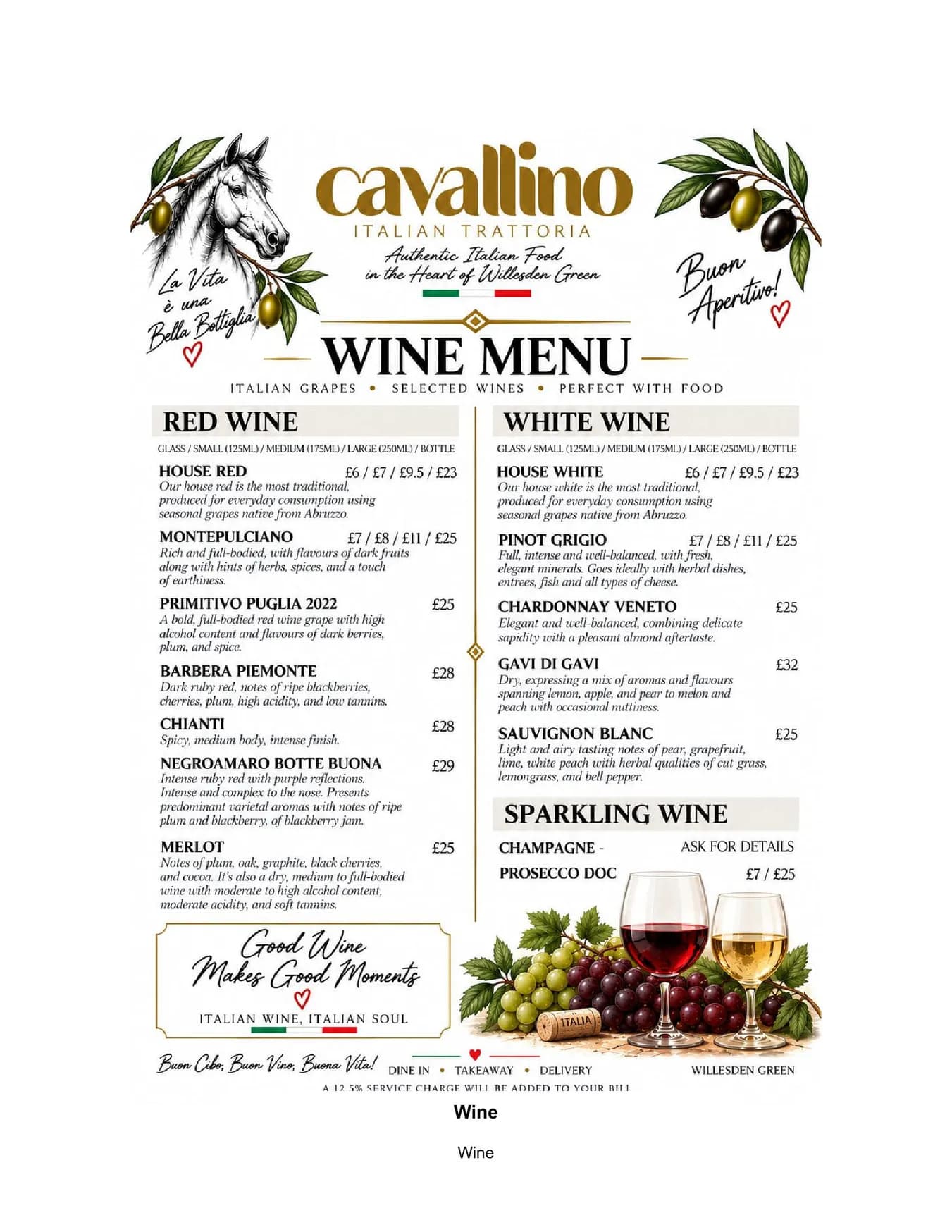 Cavallino menu, page 5