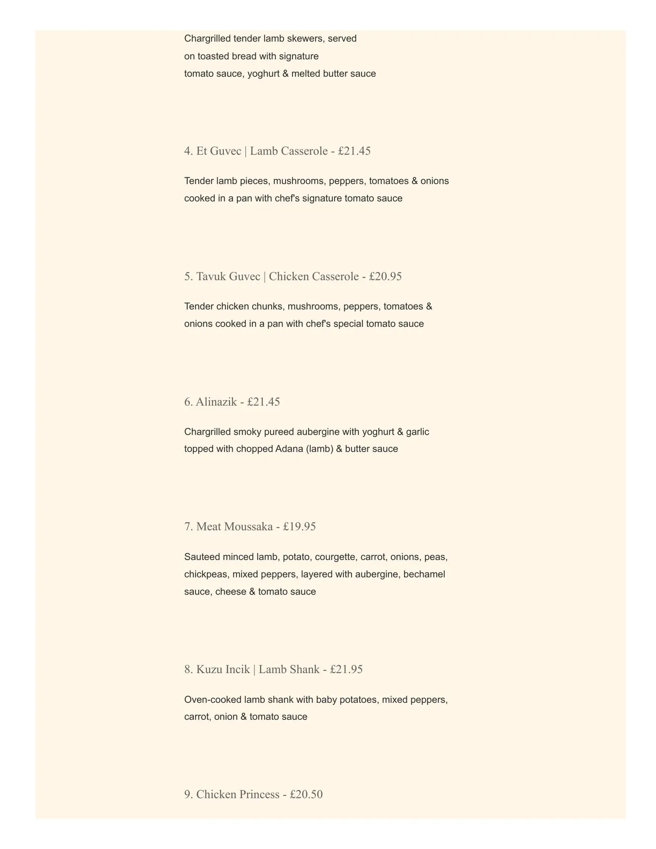 MediTerra Kitchen menu, page 10