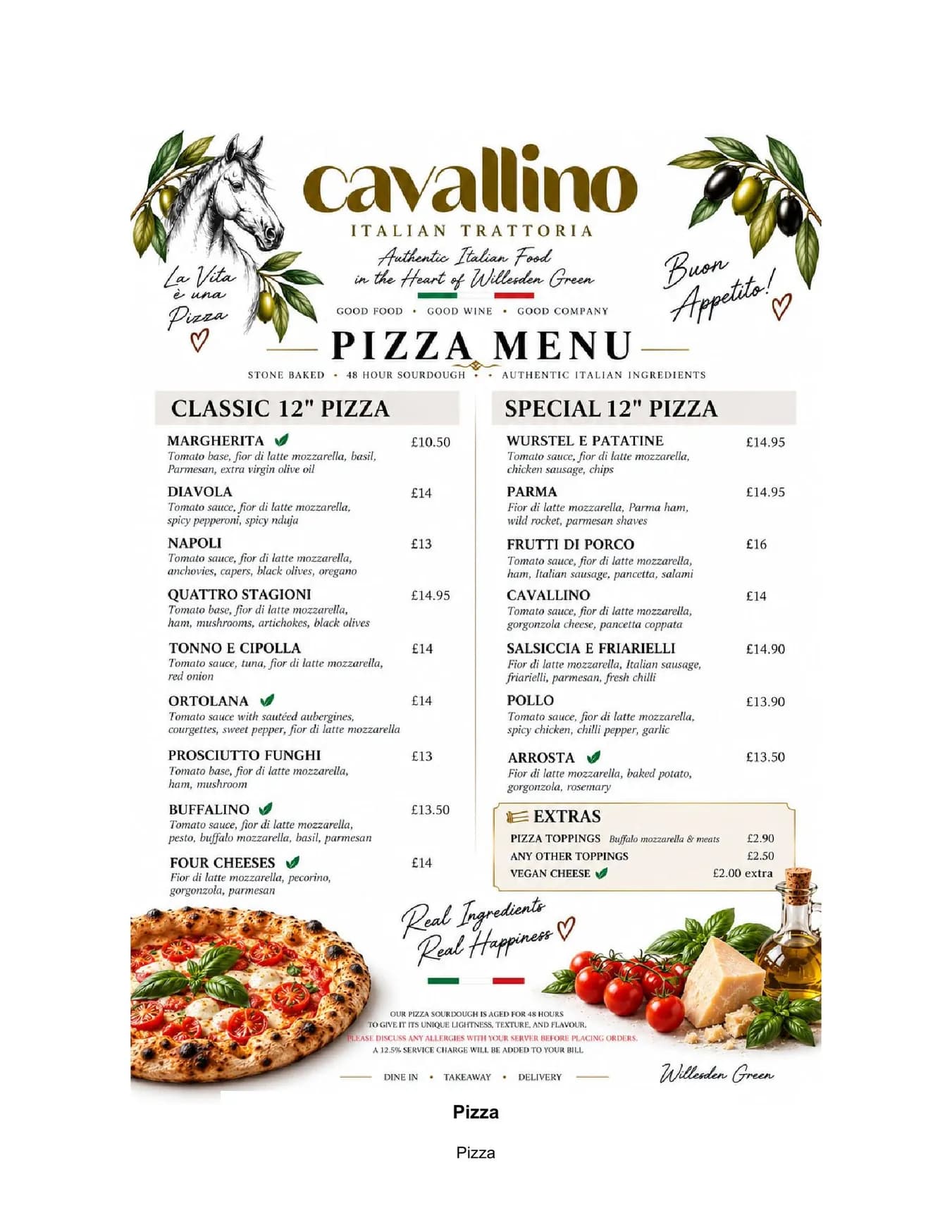 Cavallino menu, page 2