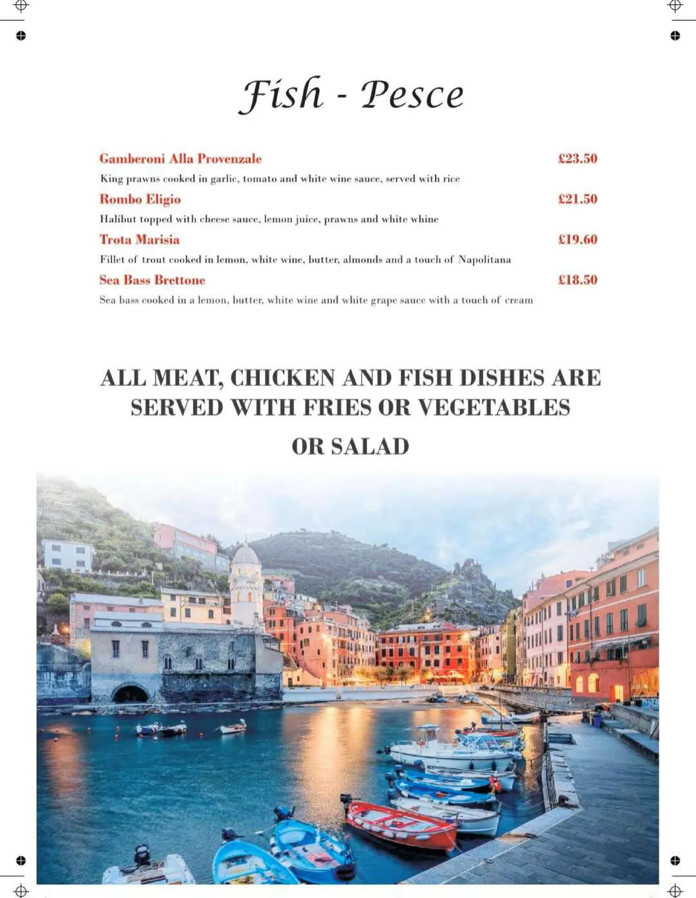 Papa Ciccio's menu, page 5