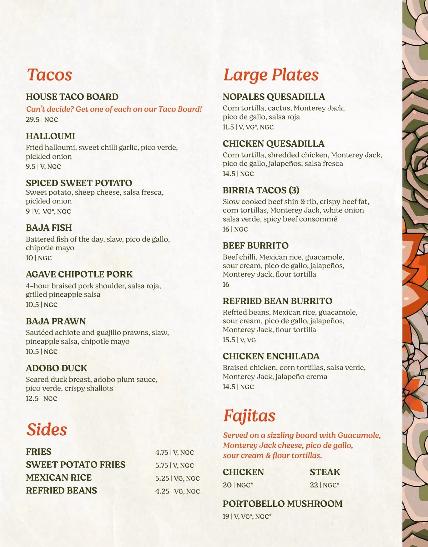 The Basement menu, page 2