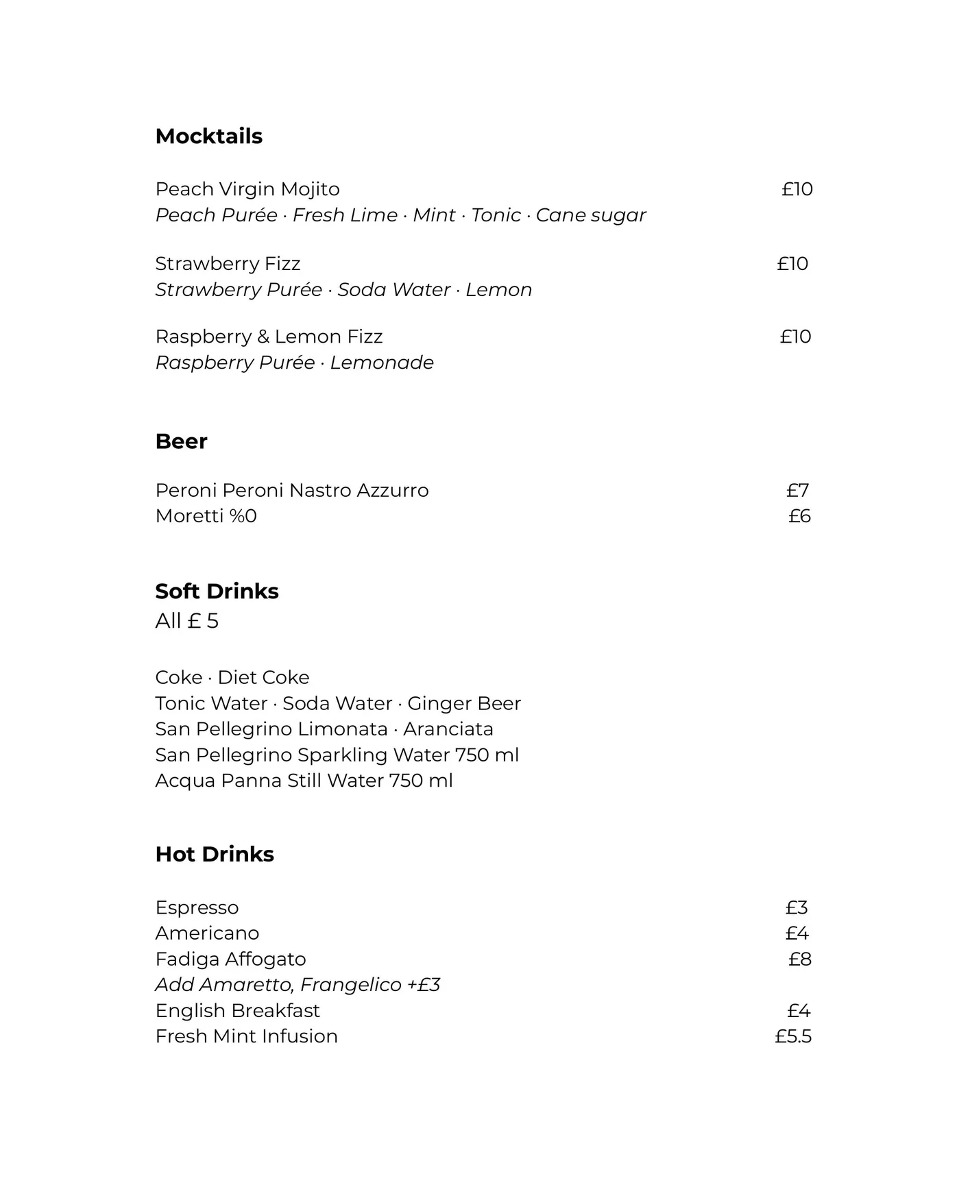 Fadiga Ristorante Bolognese menu, page 5
